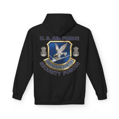 Air Force Security Forces Emblem Hoodie – U.S. Air Force Defensor Fortis Back Print