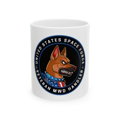 Veteran MWD Handler Ceramic Mug — United States Space Force K9 Tribute (11oz/15oz)