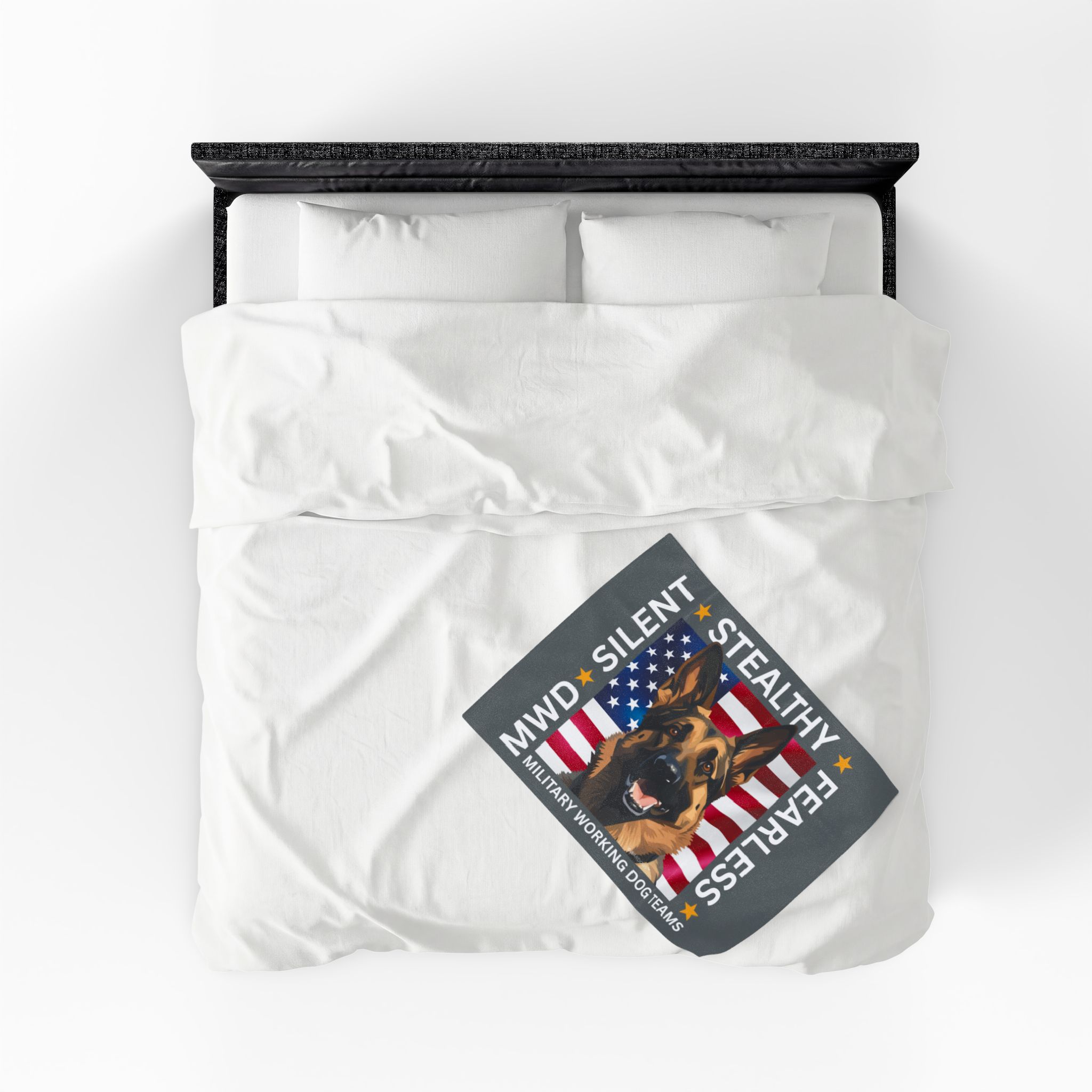 Velveteen Blanket - Silent. Stealthy. Fearless. German Shepherd Art. - Image 15