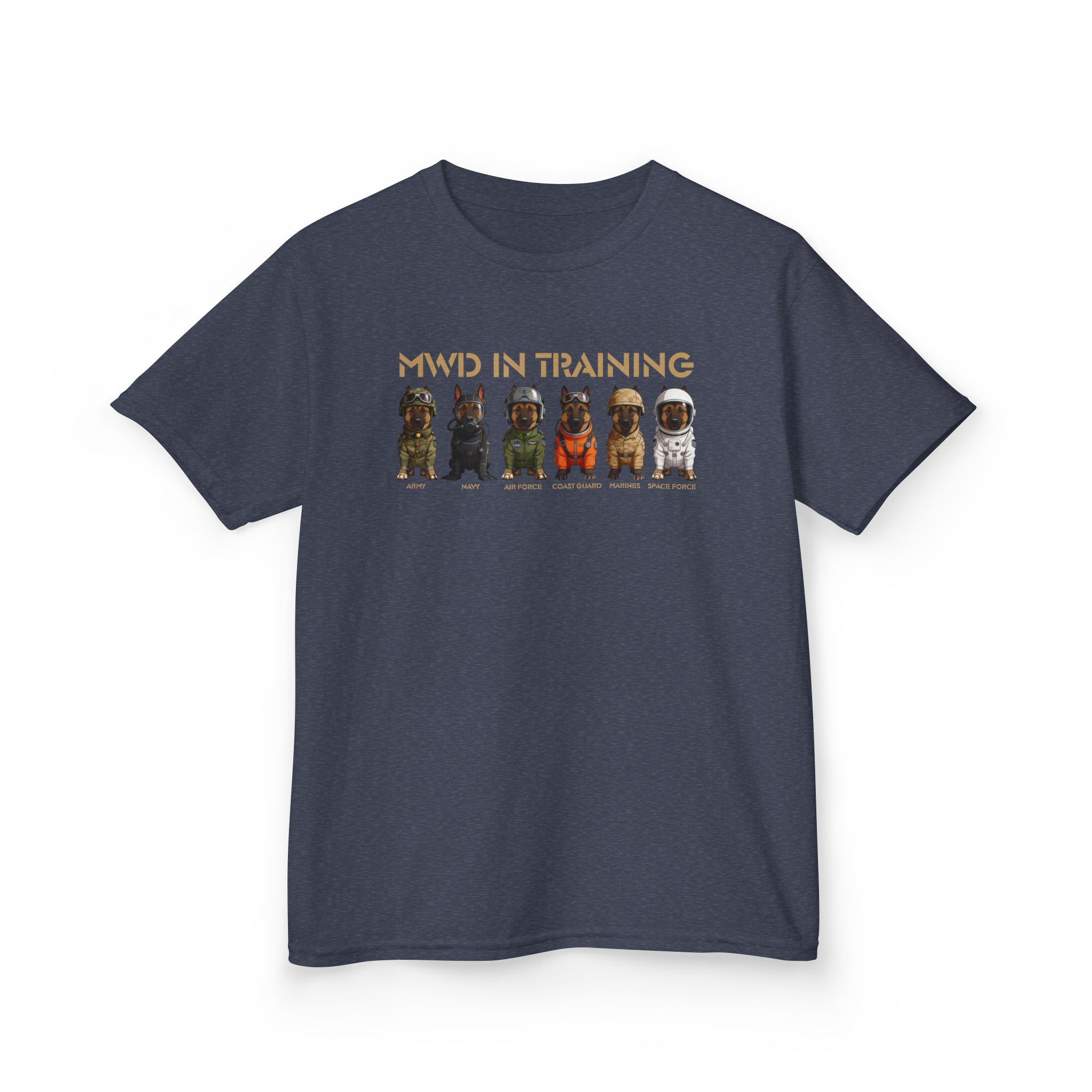 Kids Tee - "MWD Training" Cute Military Working Dog Puppies Shirt for Children - Image 28