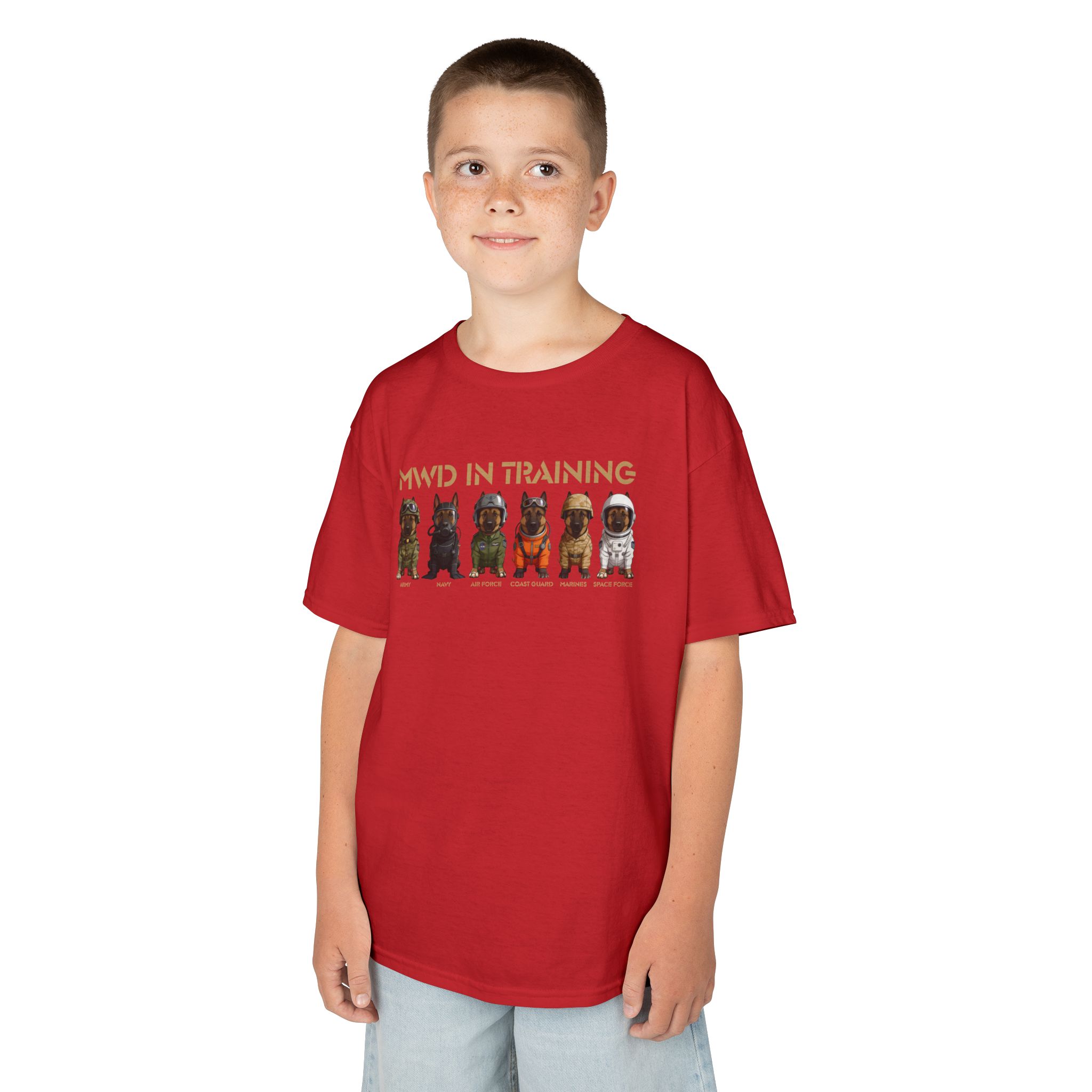 Kids Tee - "MWD Training" Cute Military Working Dog Puppies Shirt for Children - Image 35