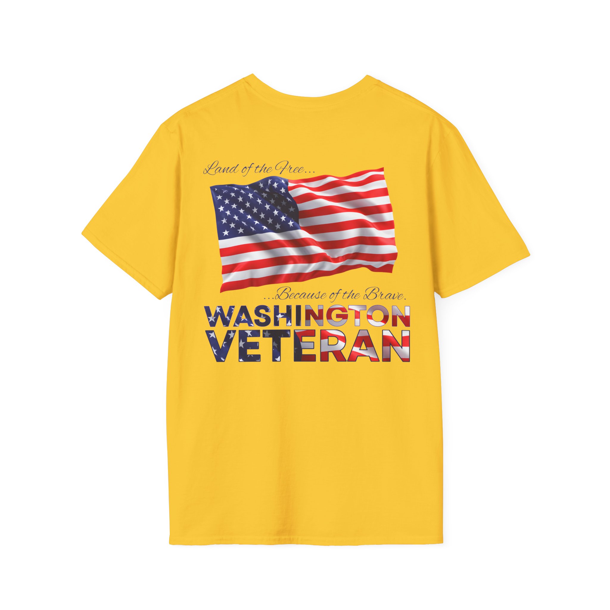 Washington Veteran T-Shirt — Home of the Brave American Flag Memorial Tee - Image 21