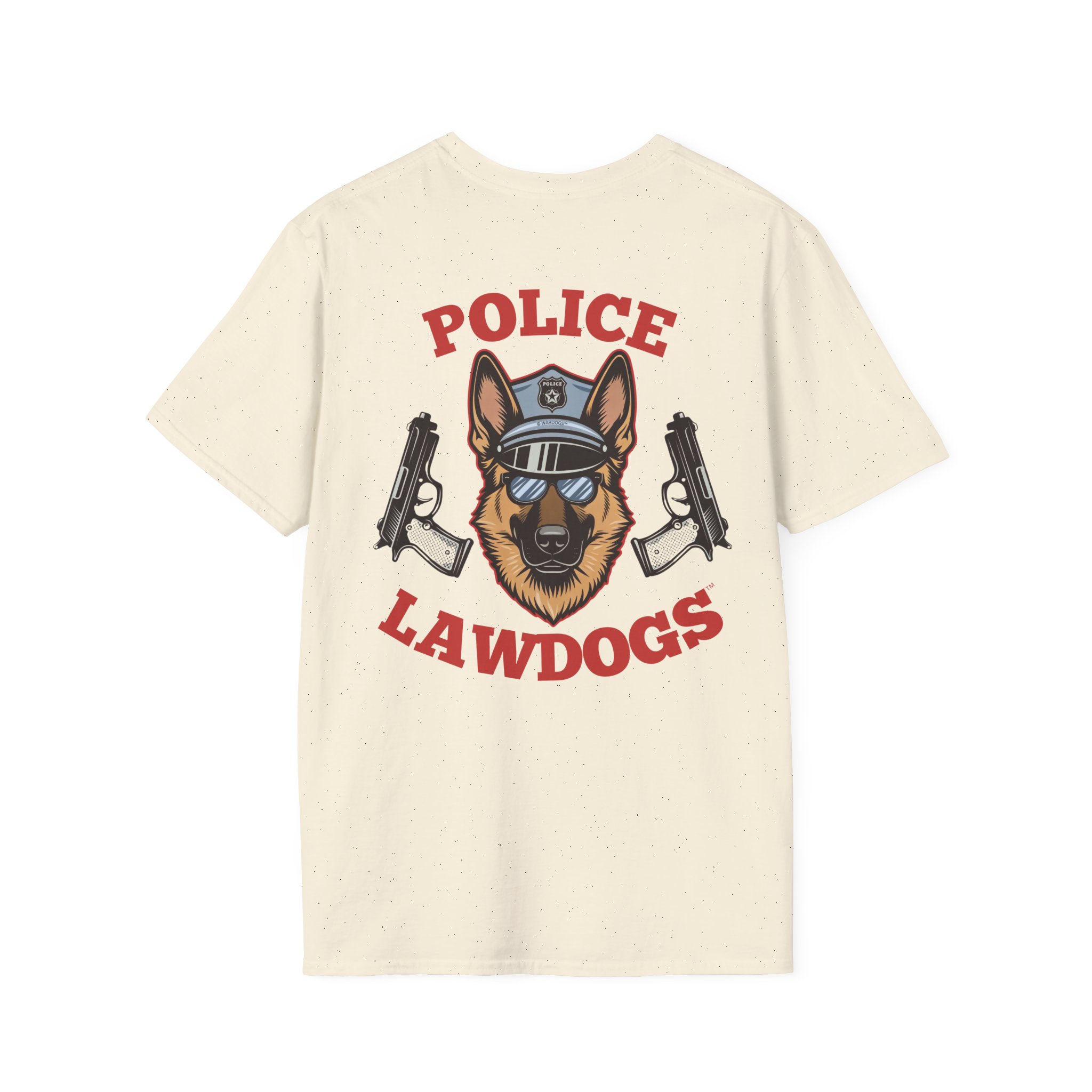 Police Lawdogs T-Shirt – K9 Handler German Shepherd Badge Tee -Back Design - Image 13