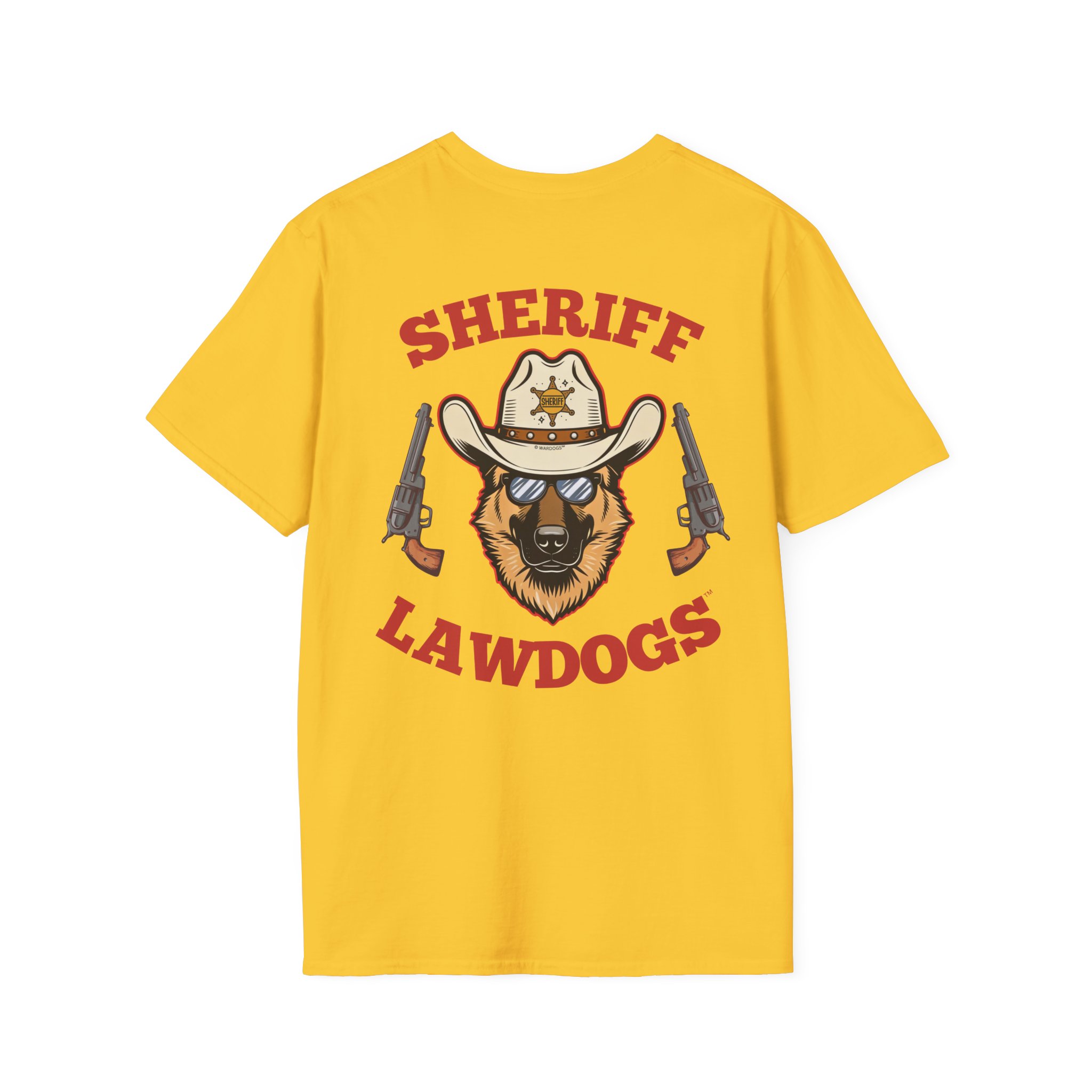 Sheriff Lawdogs T-Shirt — Cowboy Bear Badge Graphic Tee - Image 22