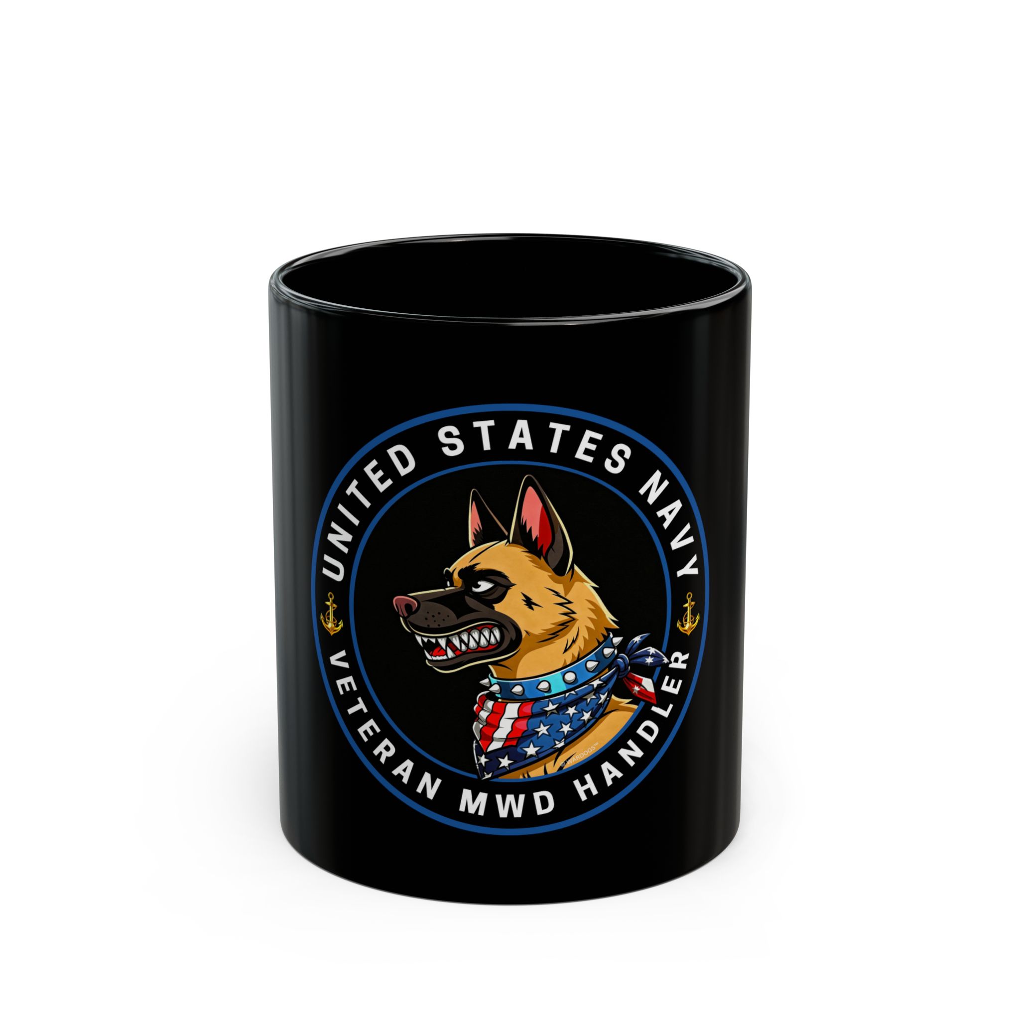 Veteran MWD Handler Mug — United States Navy K9 Tribute (Black 11oz/15oz)