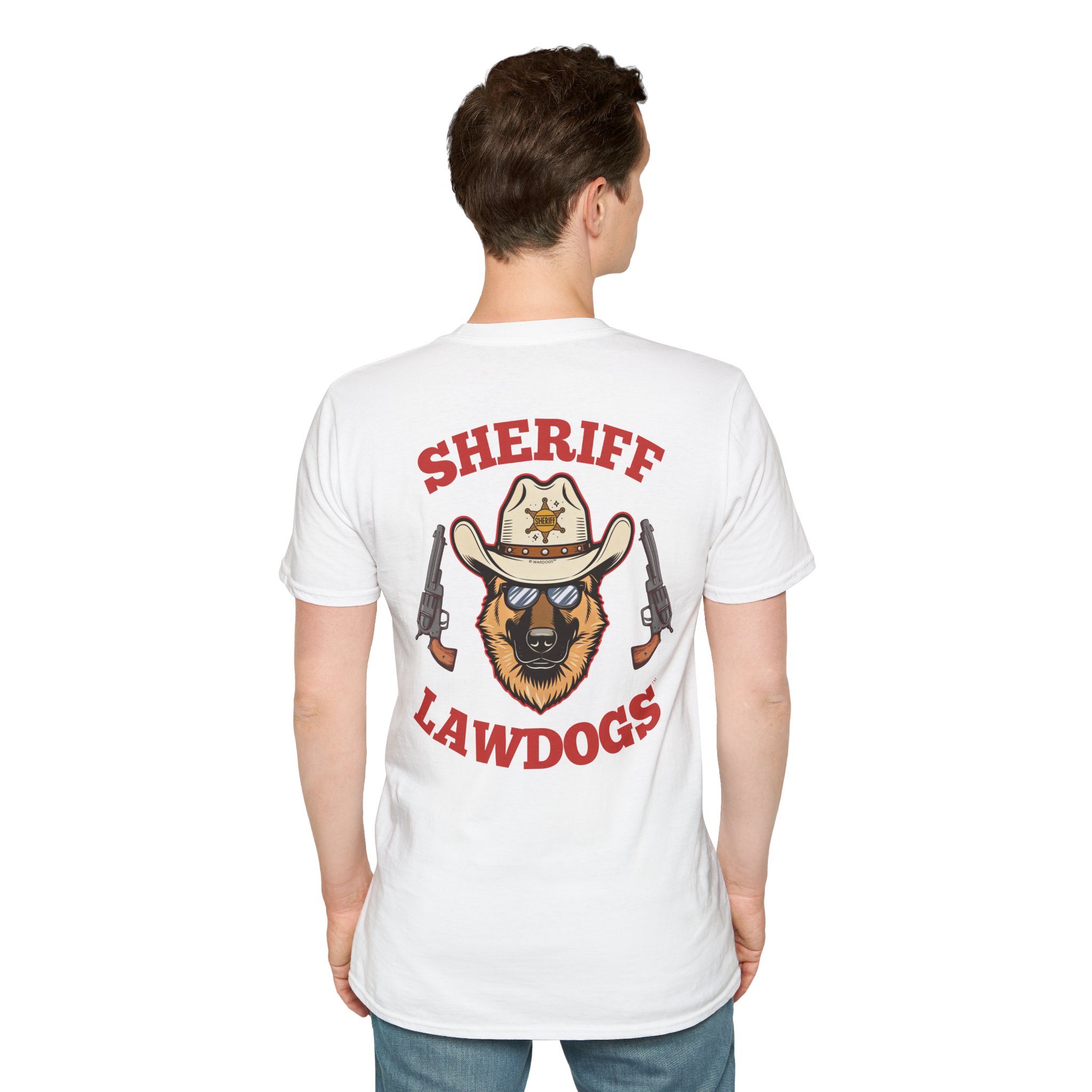 Sheriff Lawdogs T-Shirt — Cowboy Bear Badge Graphic Tee - Image 8