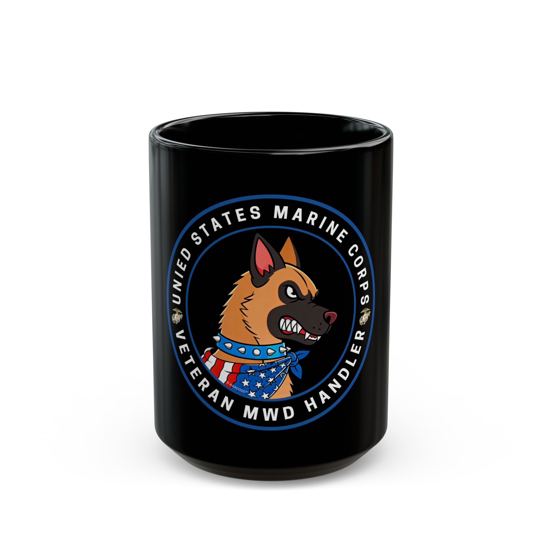 Veteran MWD Handler Mug — U.S. Marine Corps K9 Tribute (Black 11oz/15oz) - Image 2