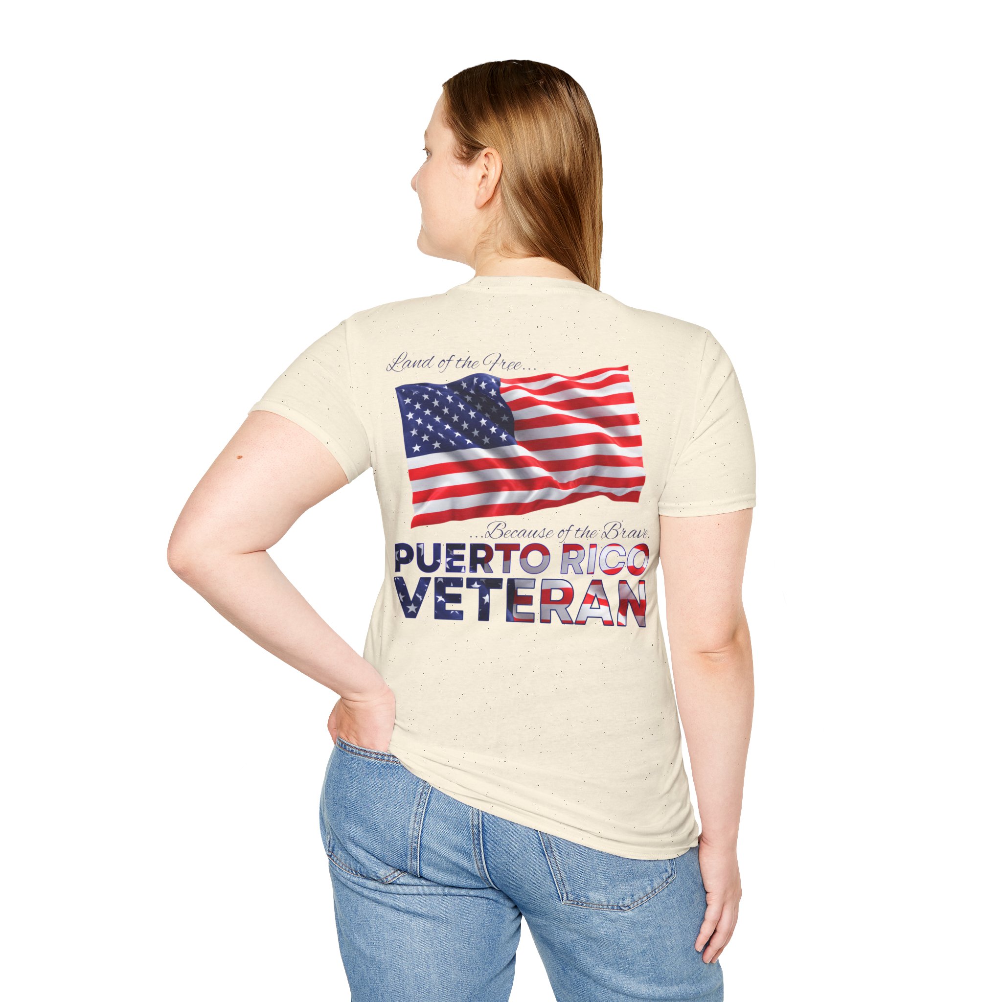 Puerto Rico Veteran T-Shirt — Home of the Brave American Flag Memorial Tee - Image 13