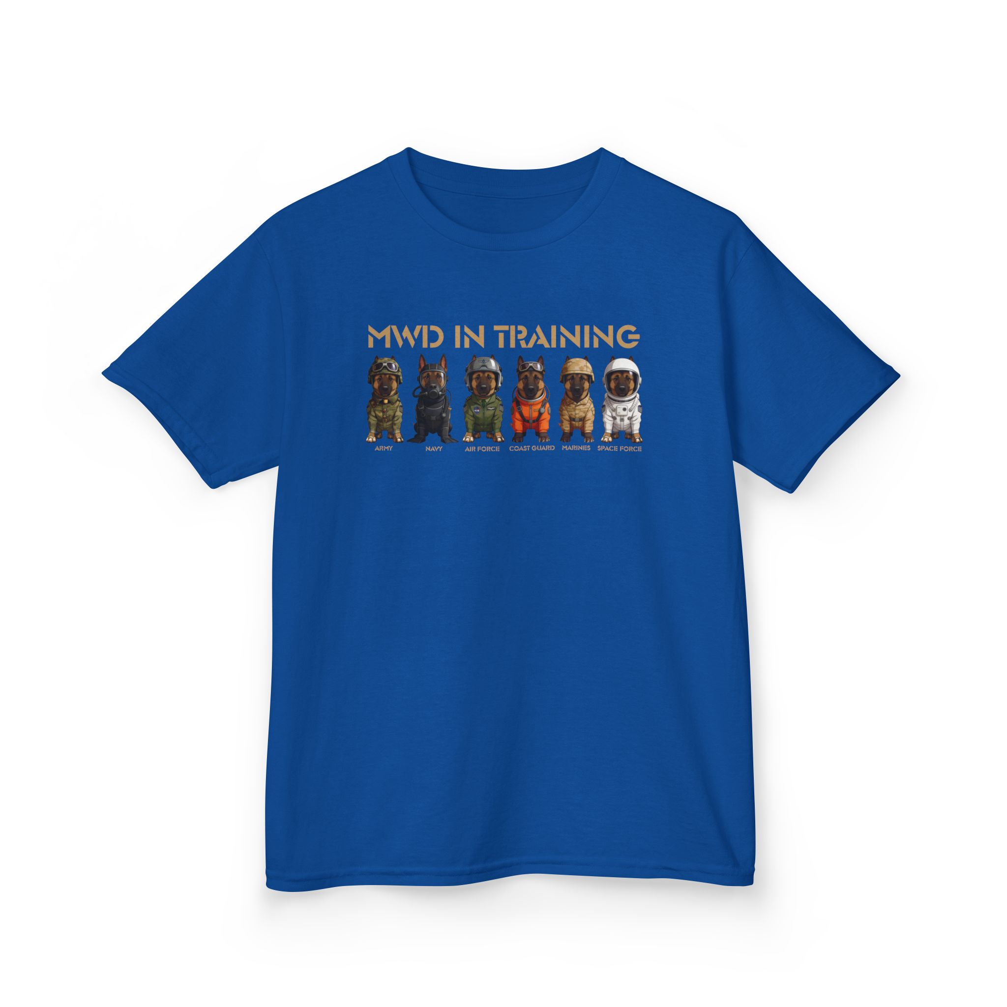 Kids Tee - "MWD Training" Cute Military Working Dog Puppies Shirt for Children - Image 23