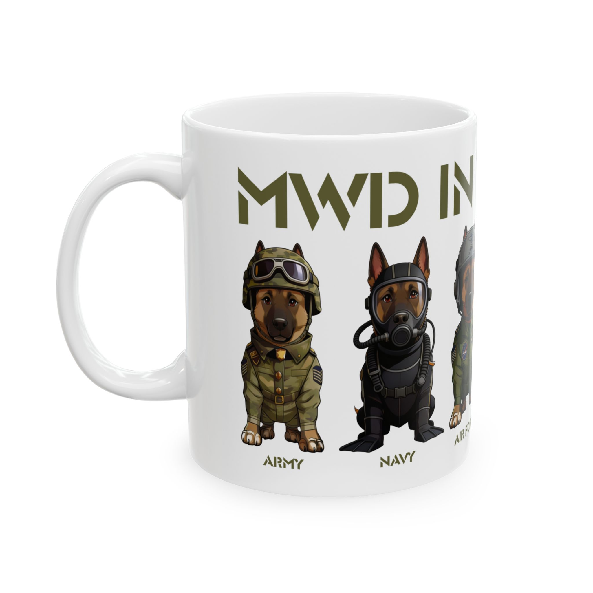 Military Working Dogs Ceramic Mug — K9s in Training Design (11oz & 15oz) - Image 3