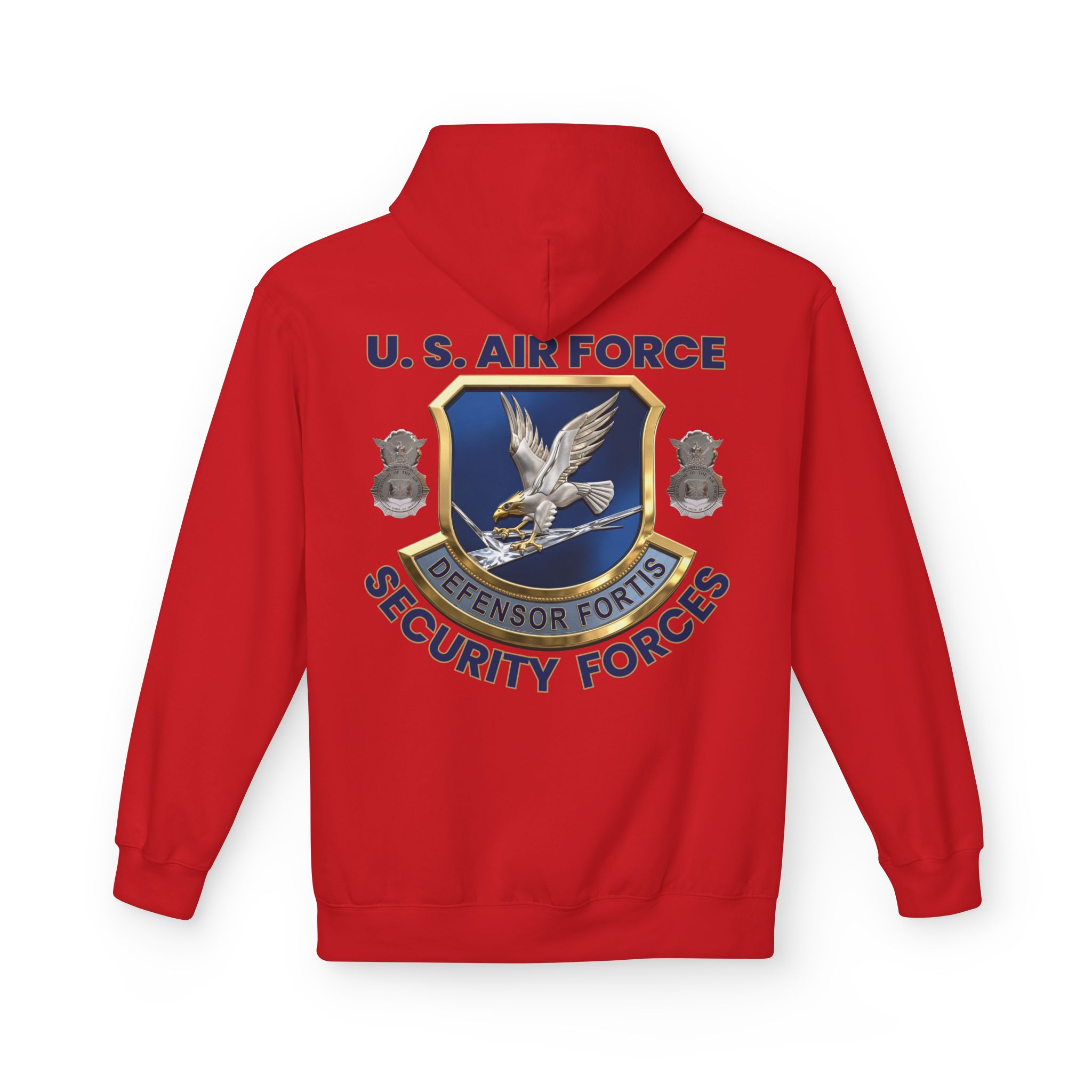 Air Force Security Forces Emblem Hoodie – U.S. Air Force Defensor Fortis Back Print - Image 19