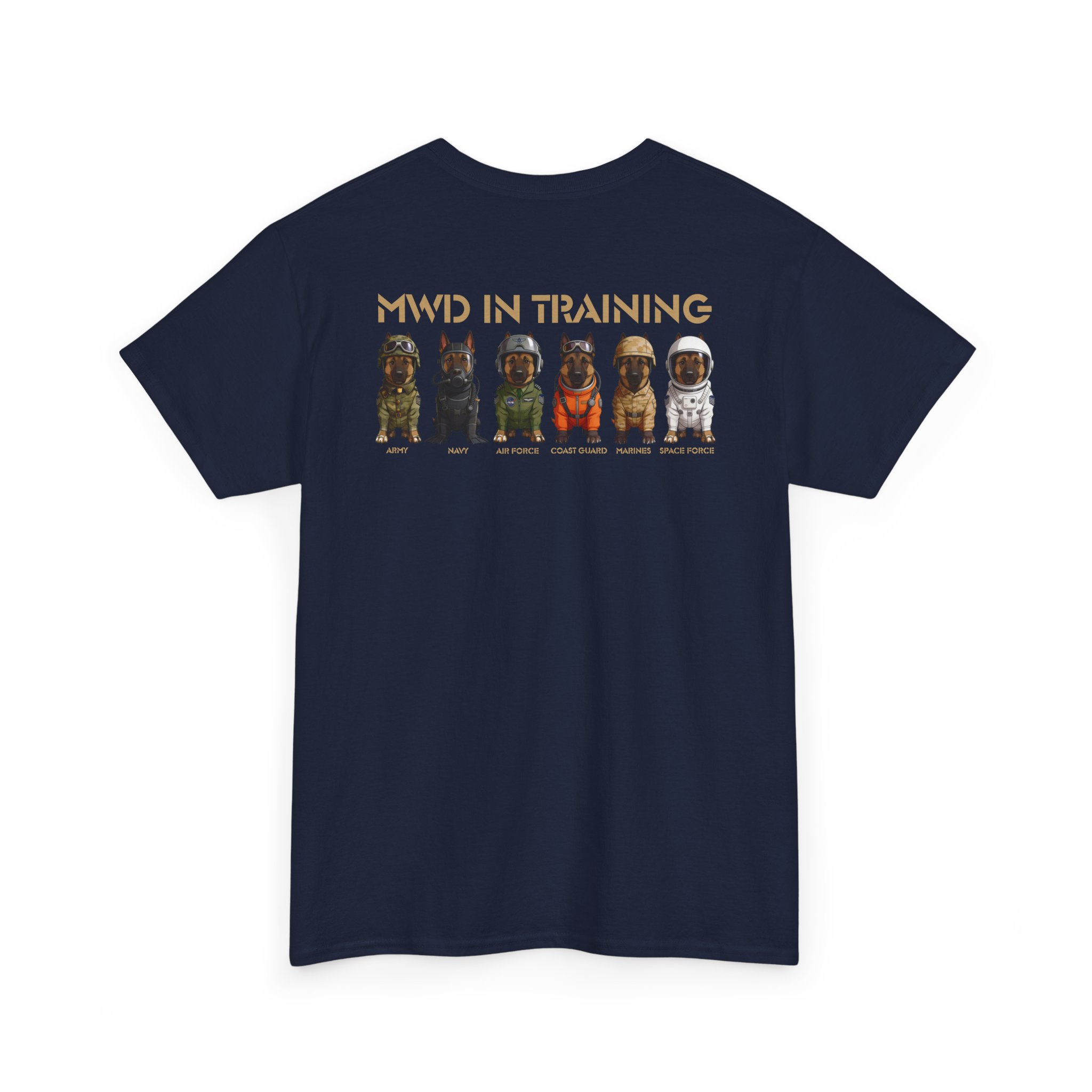 MWD In Training Tee — Military Working Dog Puppy Lineup T‑Shirt - Image 26