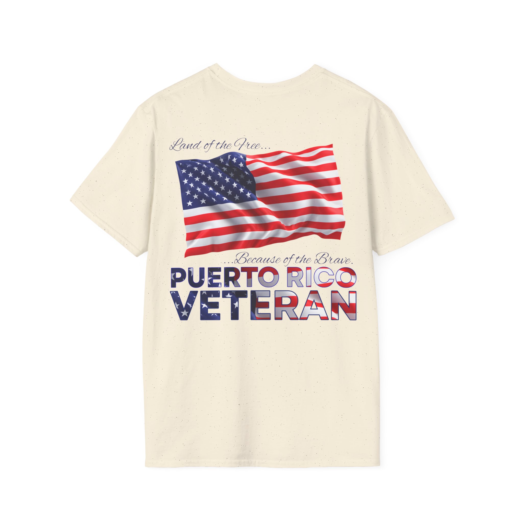 Puerto Rico Veteran T-Shirt — Home of the Brave American Flag Memorial Tee - Image 14