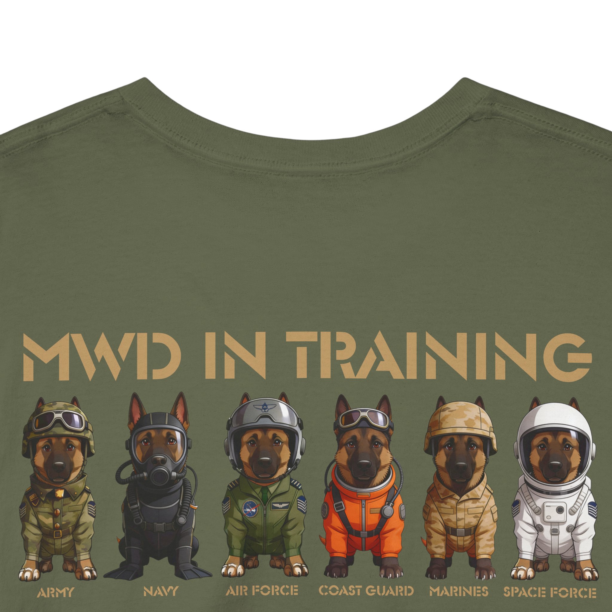 MWD In Training Tee — Military Working Dog Puppy Lineup T‑Shirt - Image 35