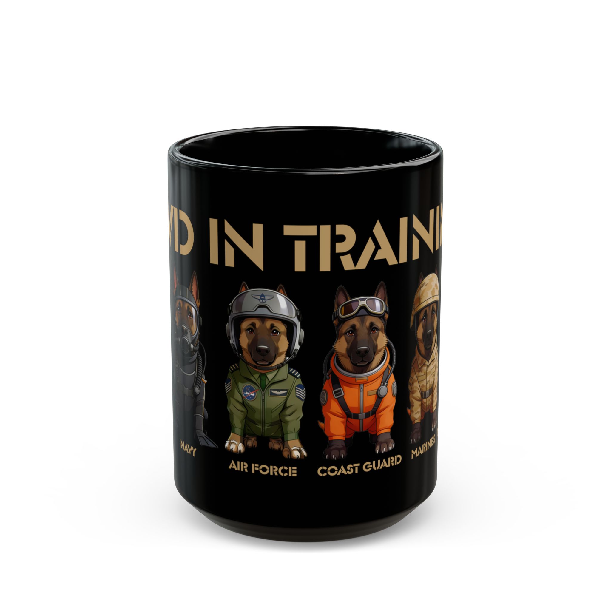 K9s In Training Mug — Military & Space Force Dog Crew 11oz/15oz Black Coffee Cup - Image 5