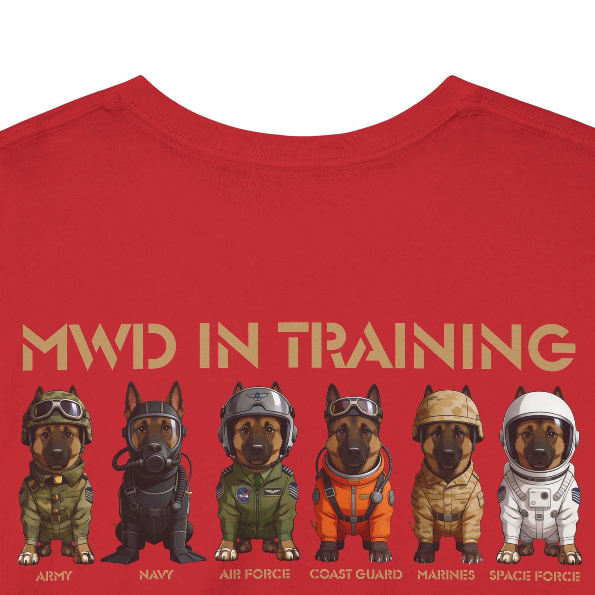 MWD In Training Tee — Military Working Dog Puppy Lineup T‑Shirt - Image 39