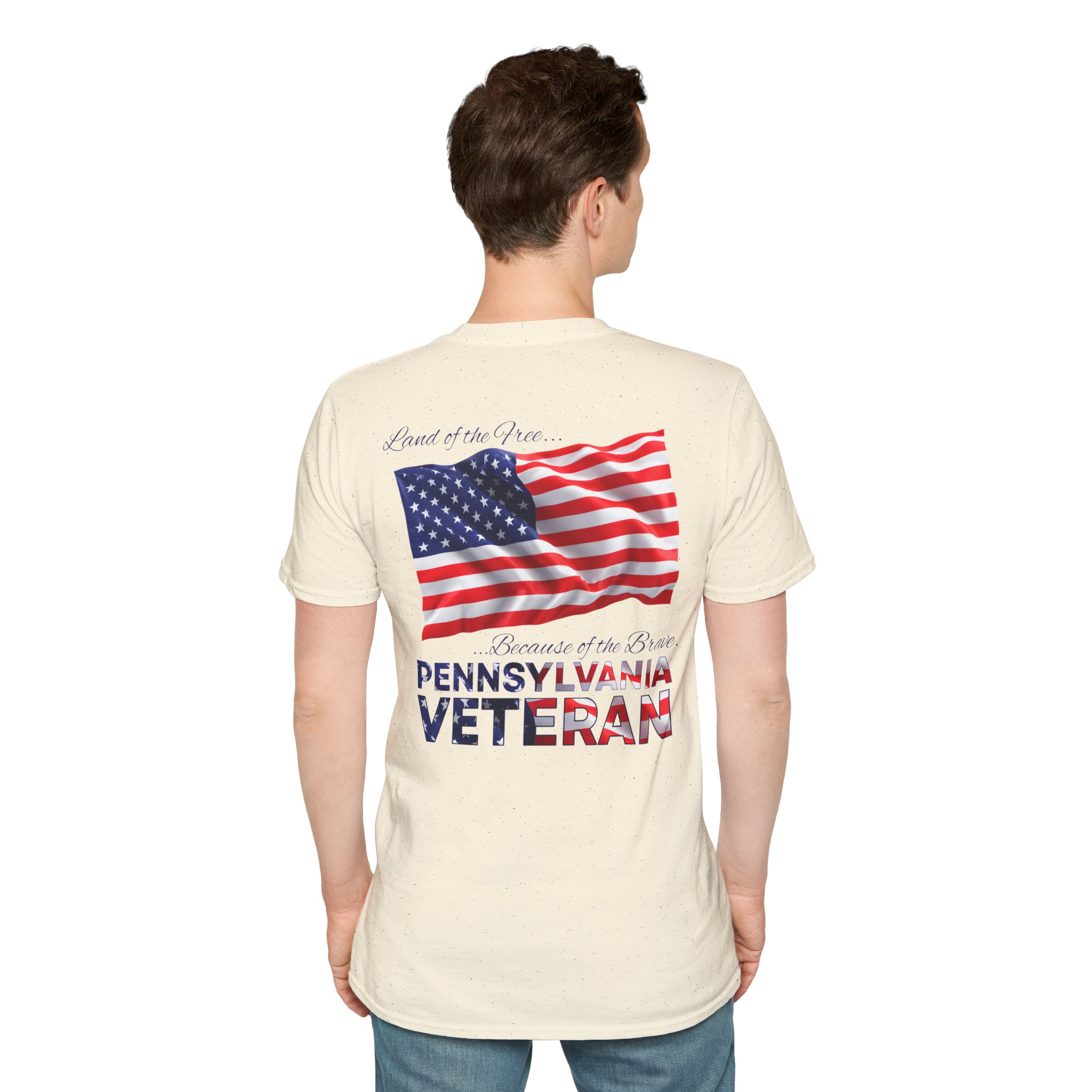 Pennsylvania Veteran T-Shirt — Home of the Brave American Flag Memorial Tee - Image 19