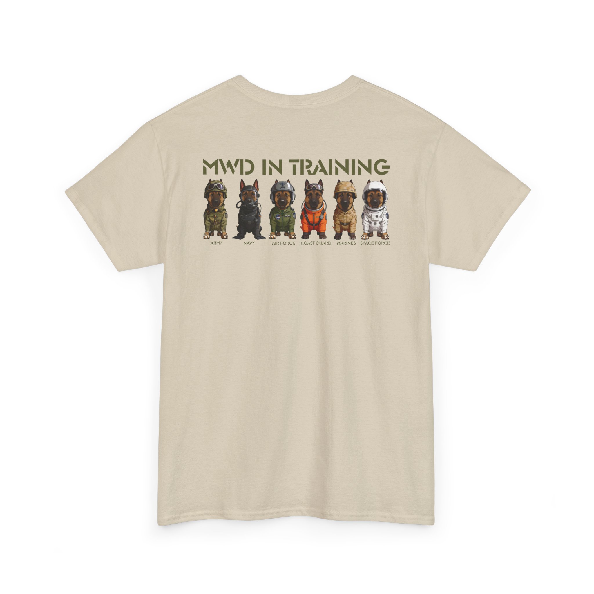 MWD In Training Tee — Military Working Dog Puppy Lineup T‑Shirt - Image 10