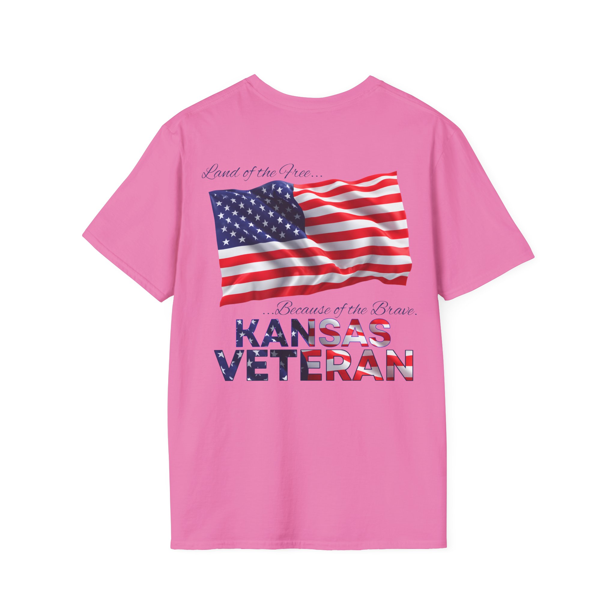 Kansas Veteran T-Shirt — Home of the Brave American Flag Memorial Tee - Image 6
