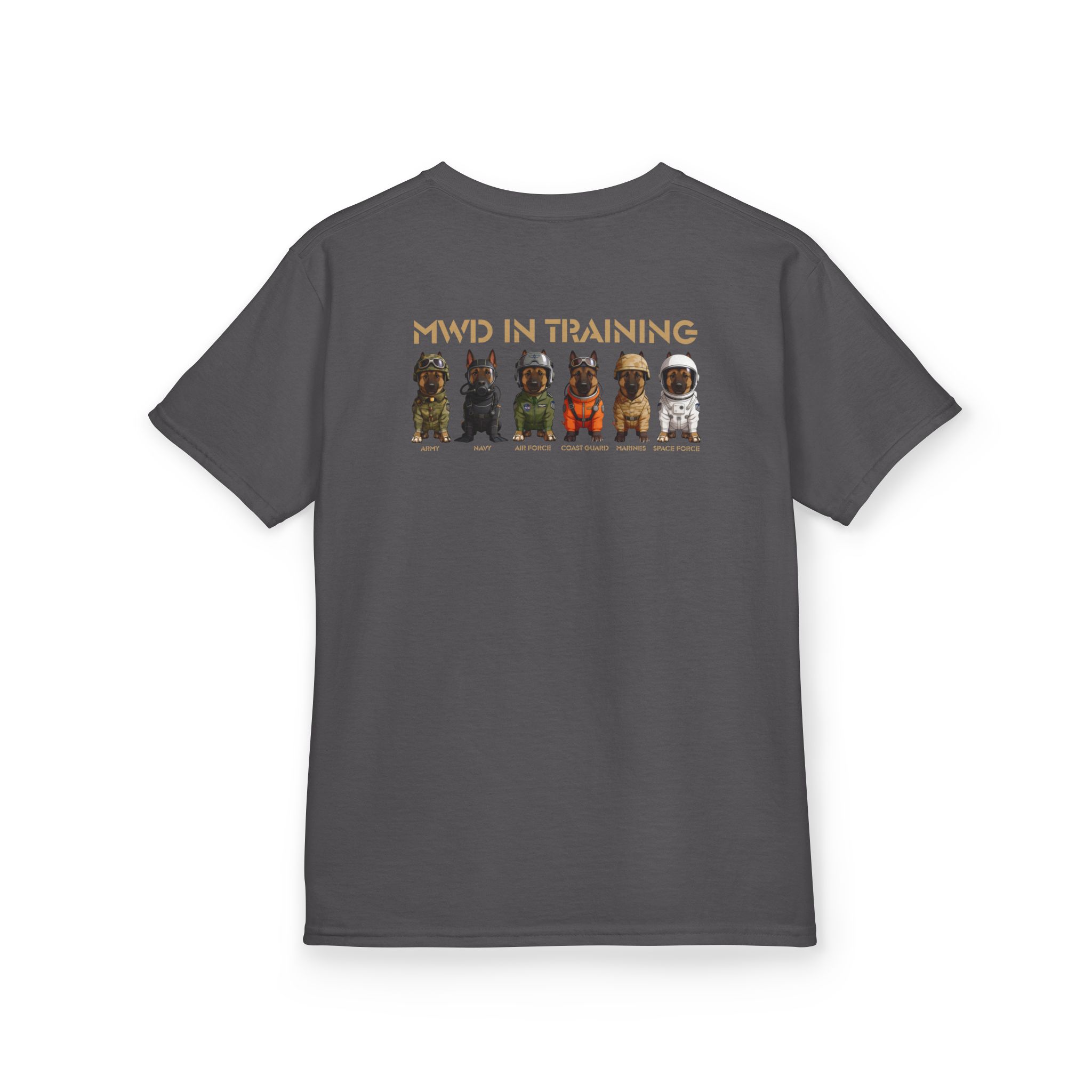 Kids Tee — 'MWD In Training' Cute Puppy Lineup Shirt - Image 5