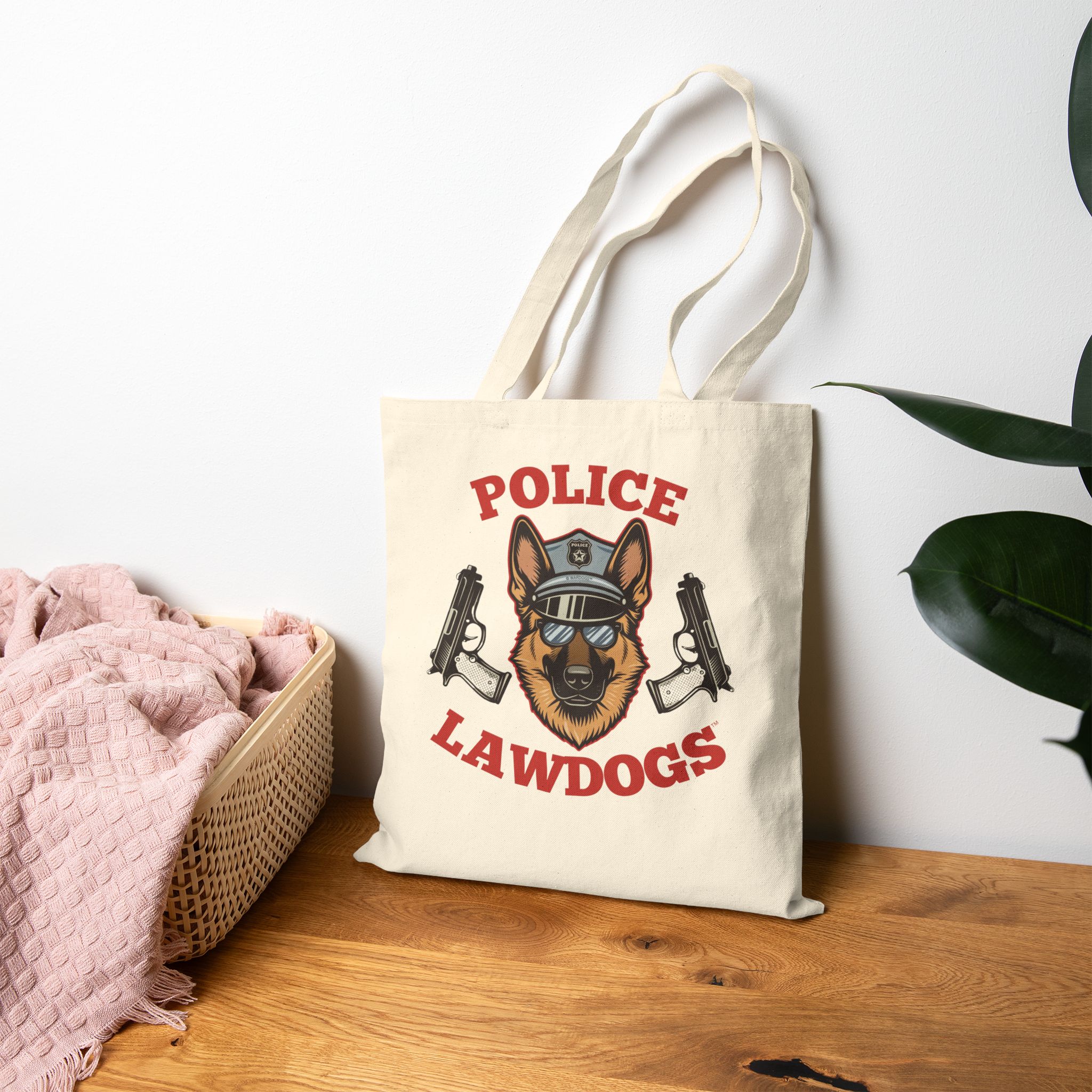 Police Lawdogs Tote Bag — K9 Officer Canvas Tote - Image 3