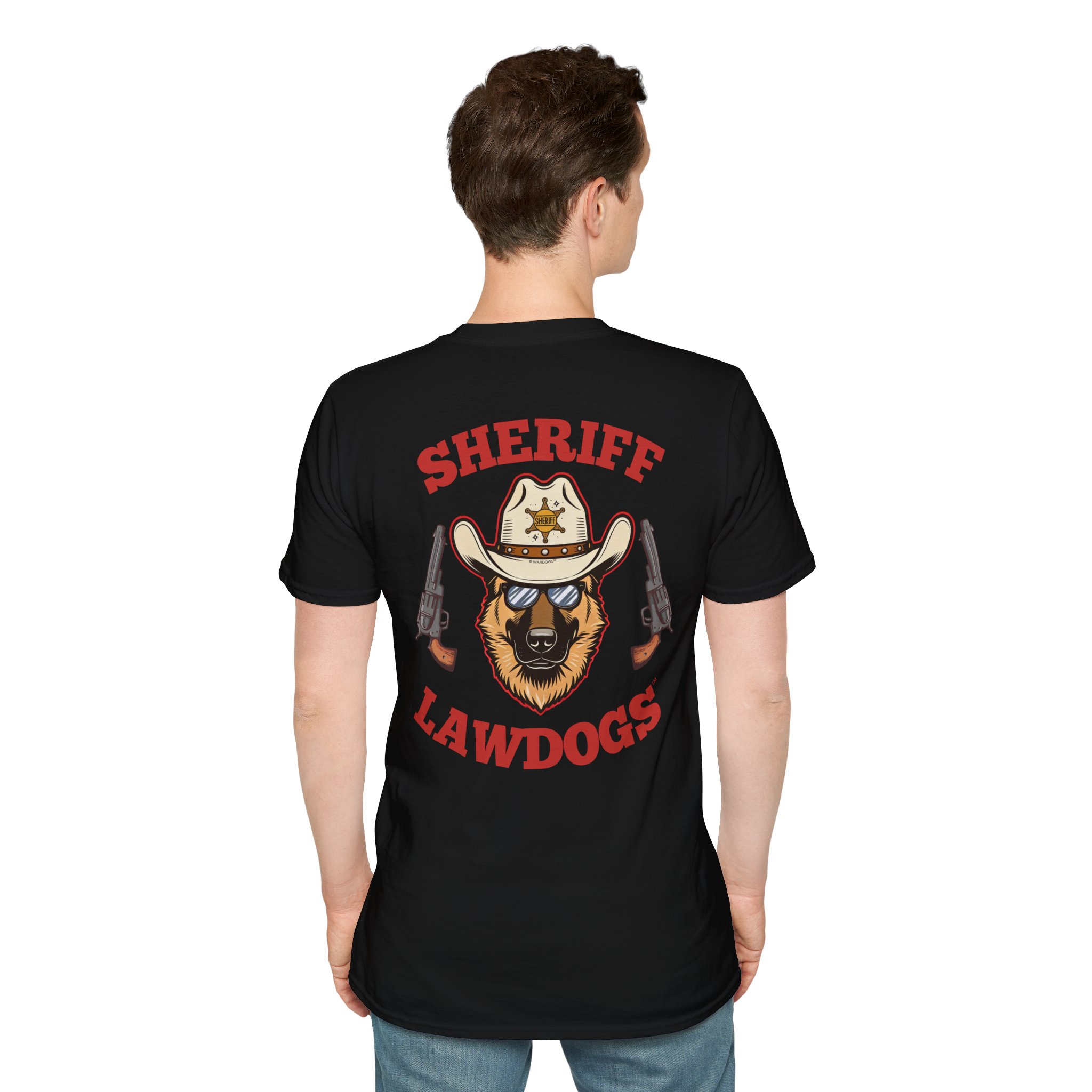 Sheriff Lawdogs T-Shirt — Cowboy Bear Badge Graphic Tee - Image 12