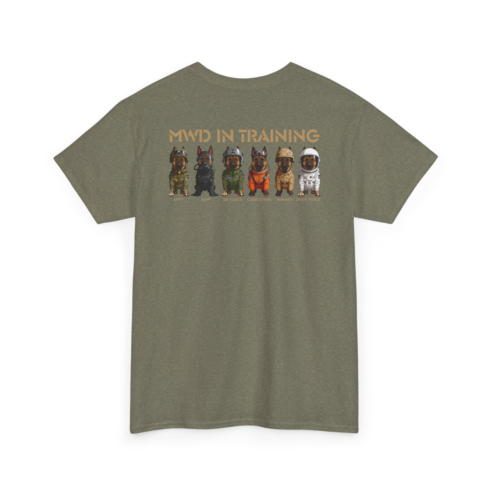 MWD In Training Tee — Military Working Dog Puppy Lineup T‑Shirt - Image 30