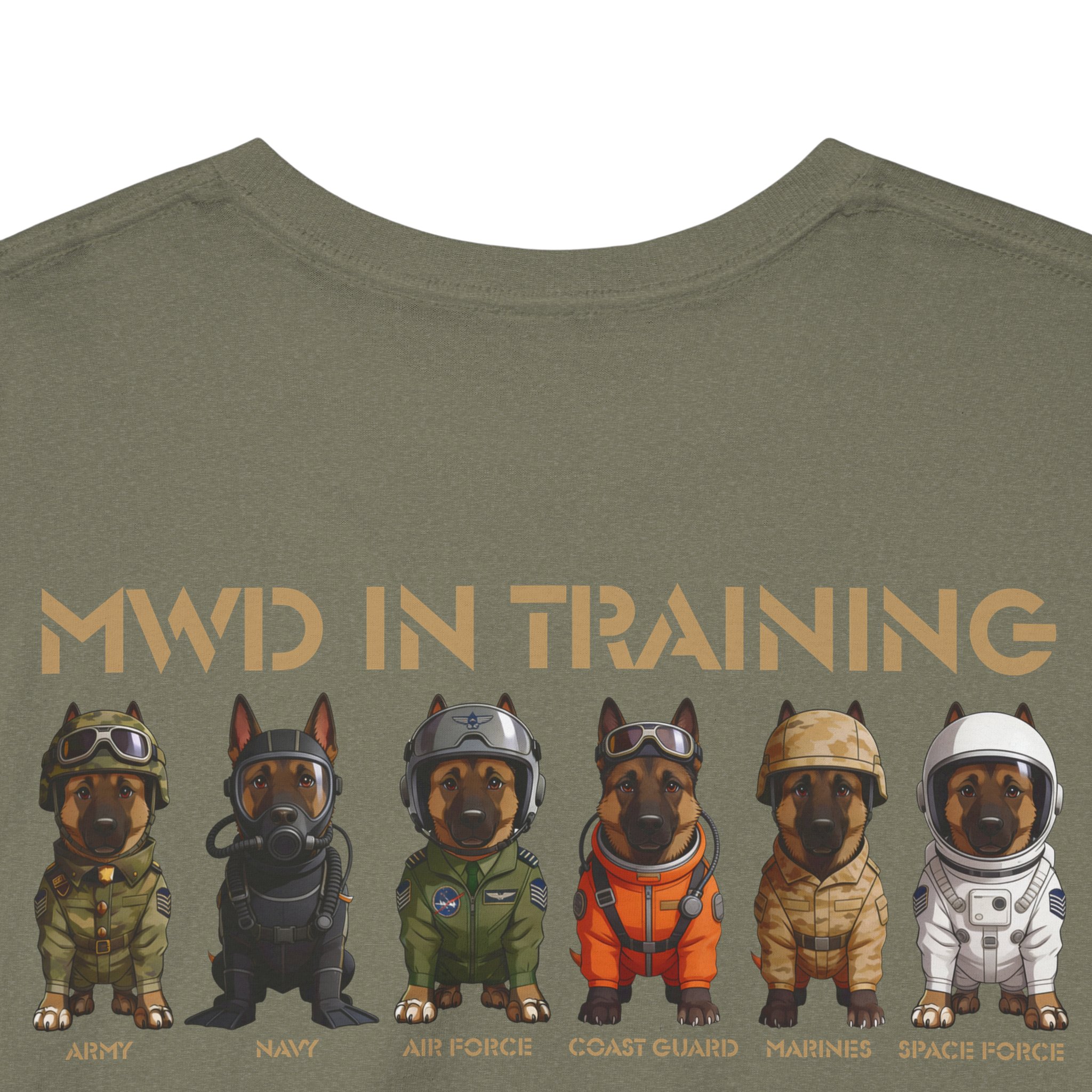 MWD In Training Tee — Military Working Dog Puppy Lineup T‑Shirt - Image 31