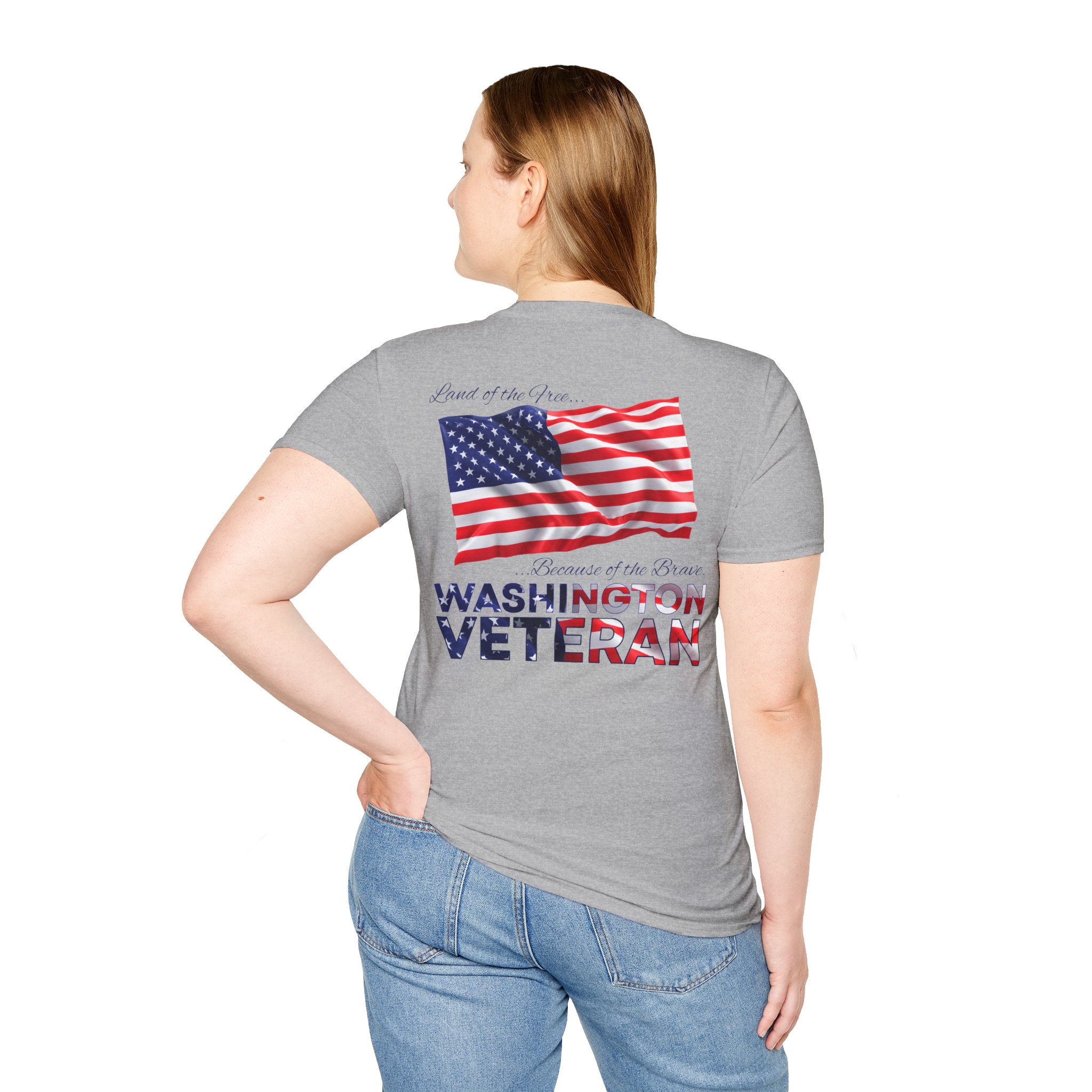 Washington Veteran T-Shirt — Home of the Brave American Flag Memorial Tee - Image 20