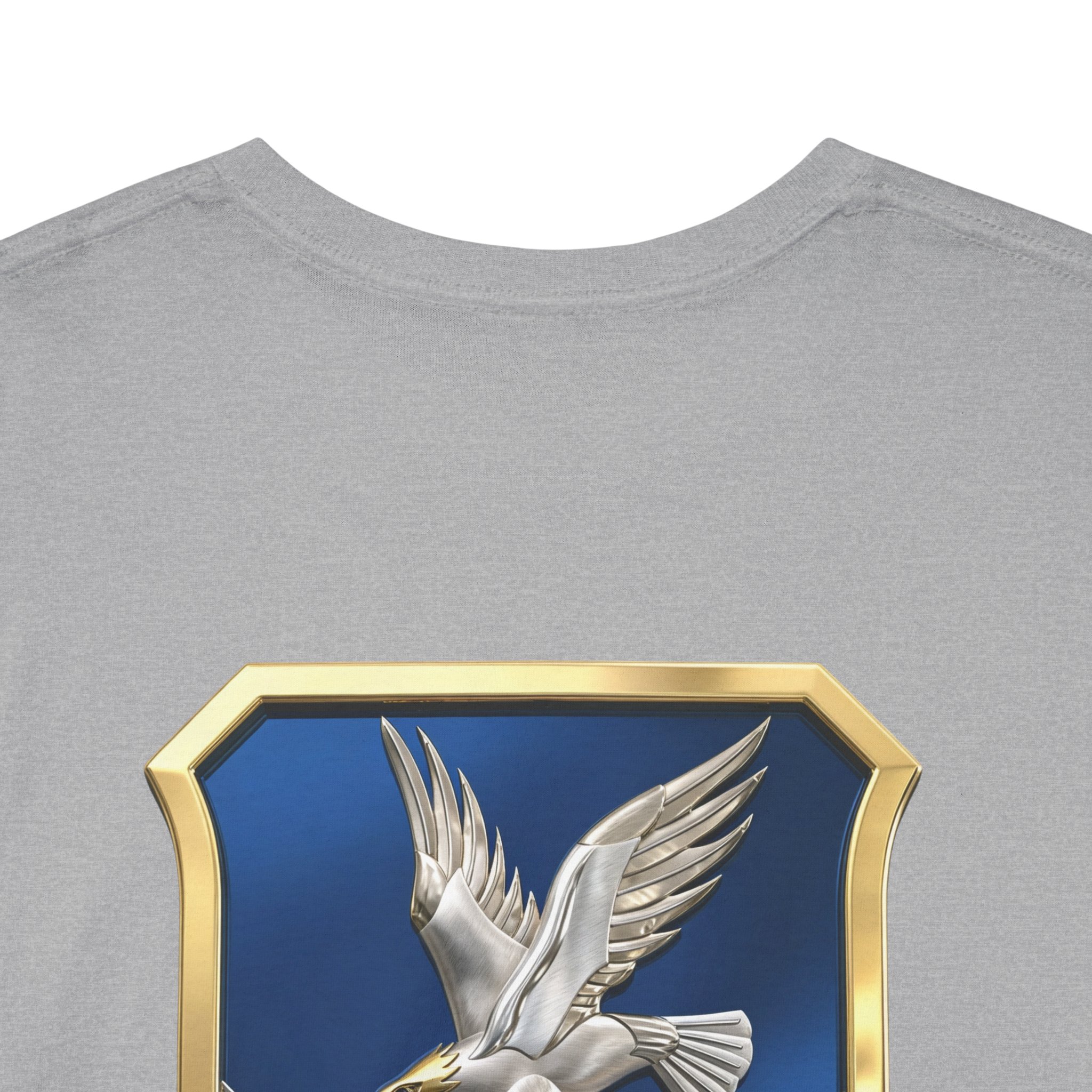 Military Crest T-Shirt — Defensor Fortis Emblem Back Print - Image 19