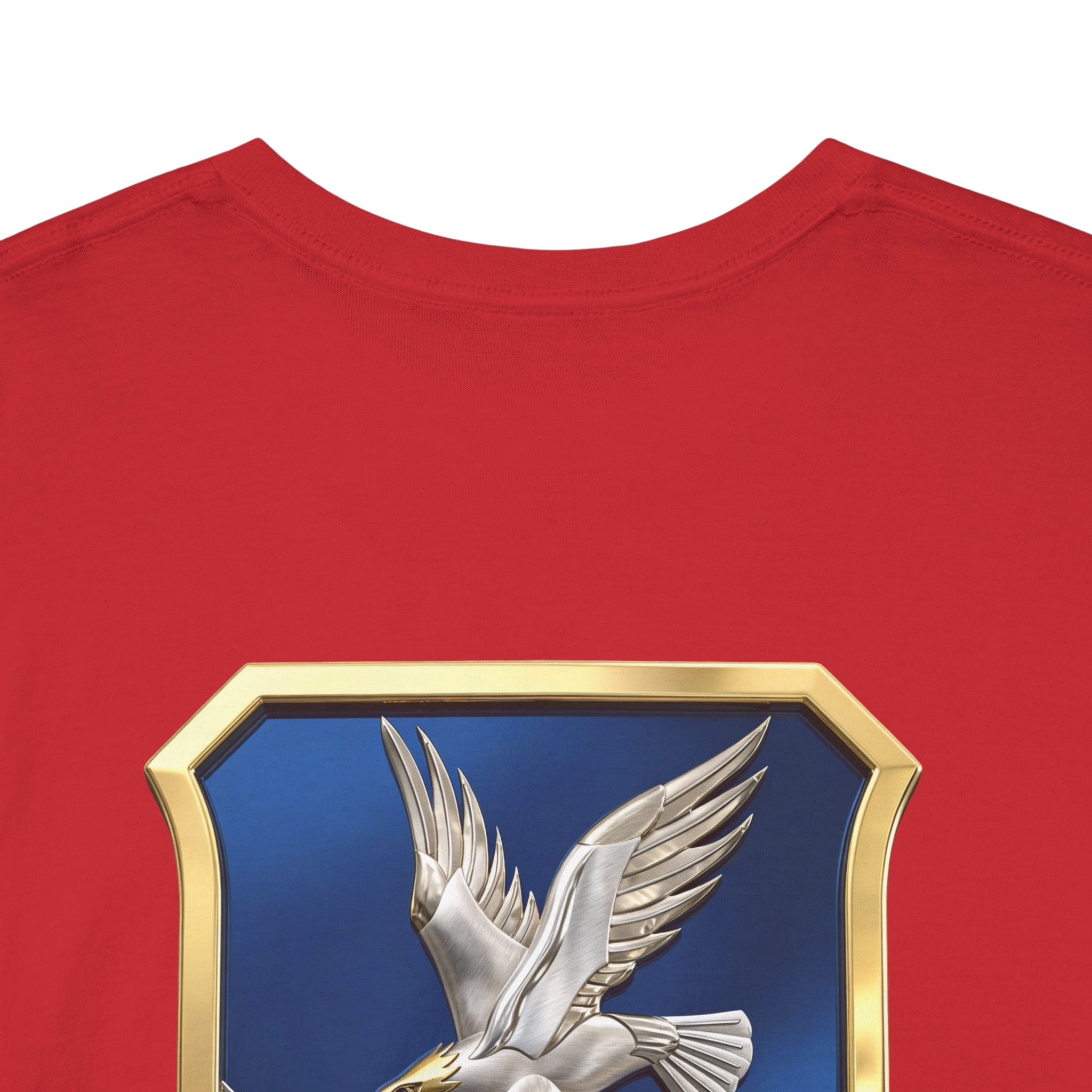 Military Crest T-Shirt — Defensor Fortis Emblem Back Print - Image 54