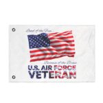 U.S. Air Force Veteran Flag — "Land of the Free…Because of the Brave" Double-Sided Patriotic Banner