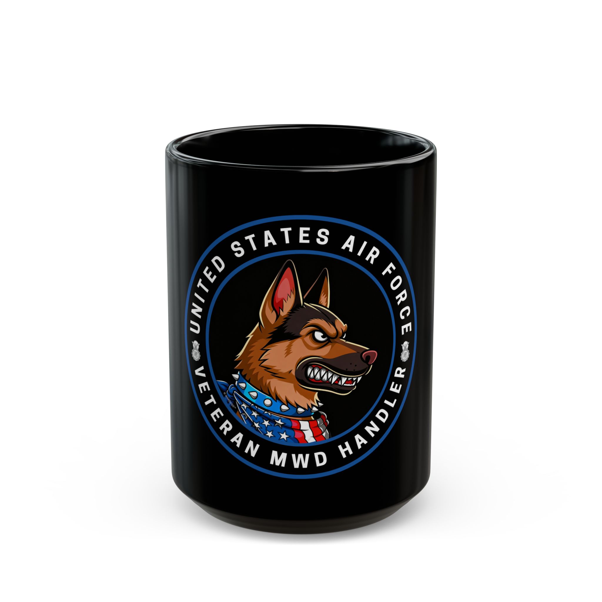 MWD Handler Mug — U.S. Air Force K9 Tribute (Black 11oz/15oz) - Image 2