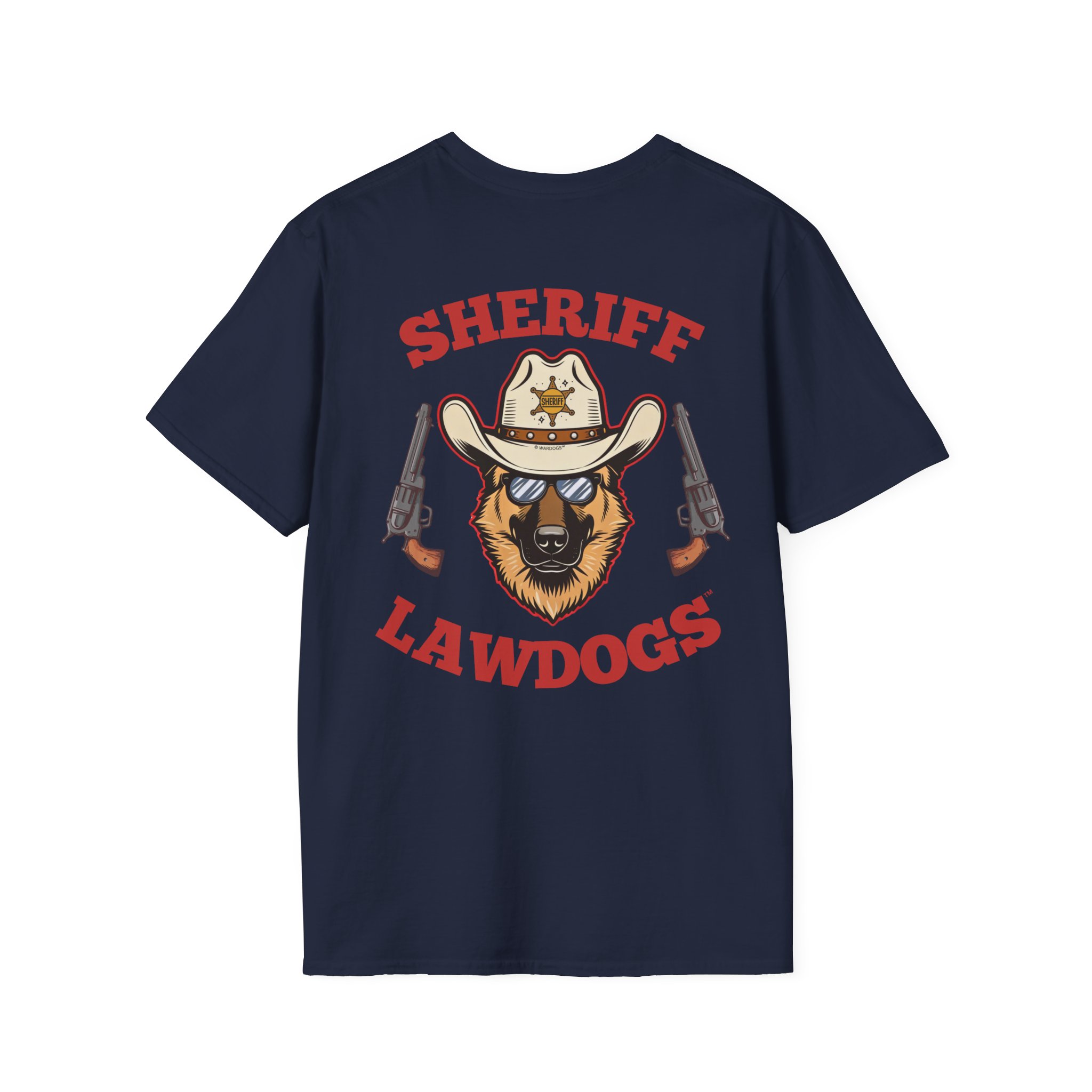 Sheriff Lawdogs T-Shirt — Cowboy Bear Badge Graphic Tee - Image 26