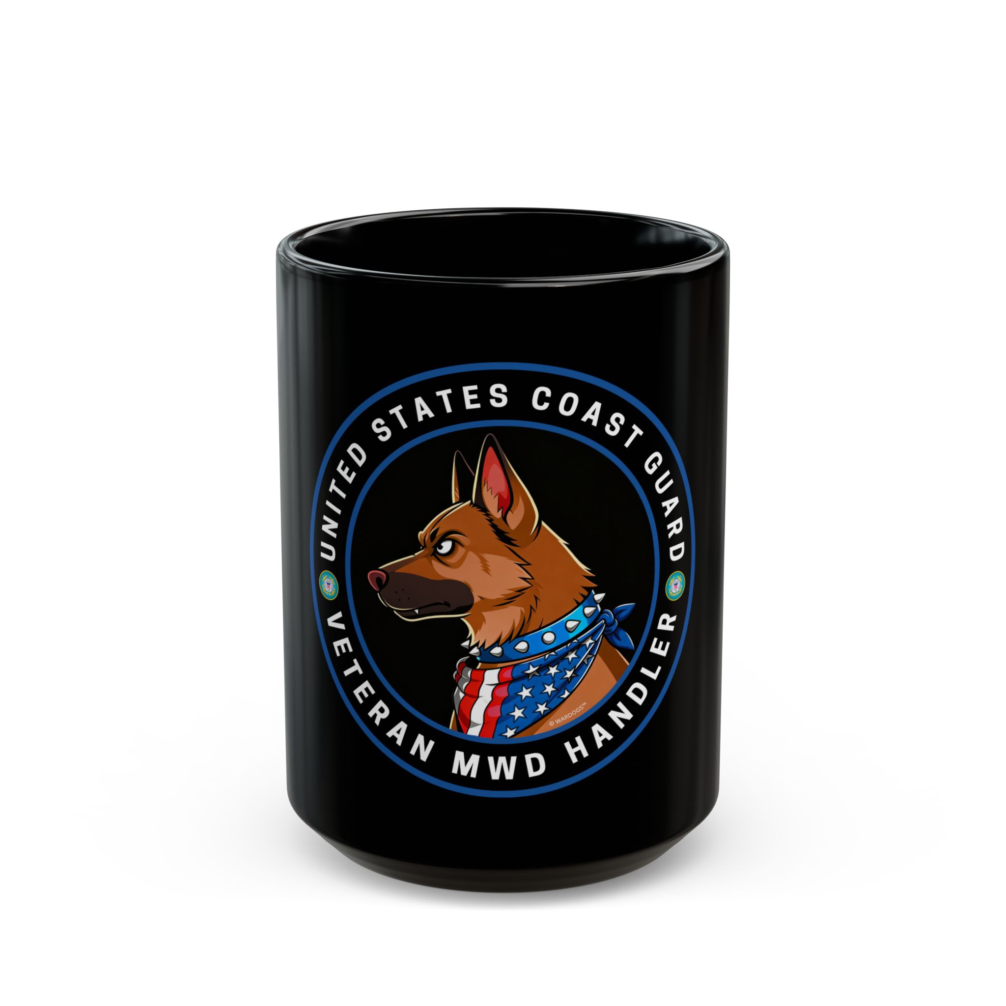 Veteran MWD Handler Mug — U.S. Coast Guard K9 Tribute (Black 11oz/15oz) - Image 2