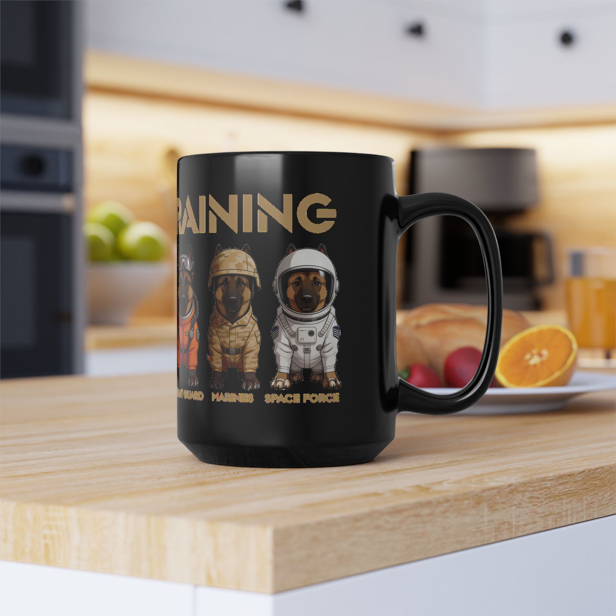 K9s In Training Mug — Military & Space Force Dog Crew 11oz/15oz Black Coffee Cup - Image 9
