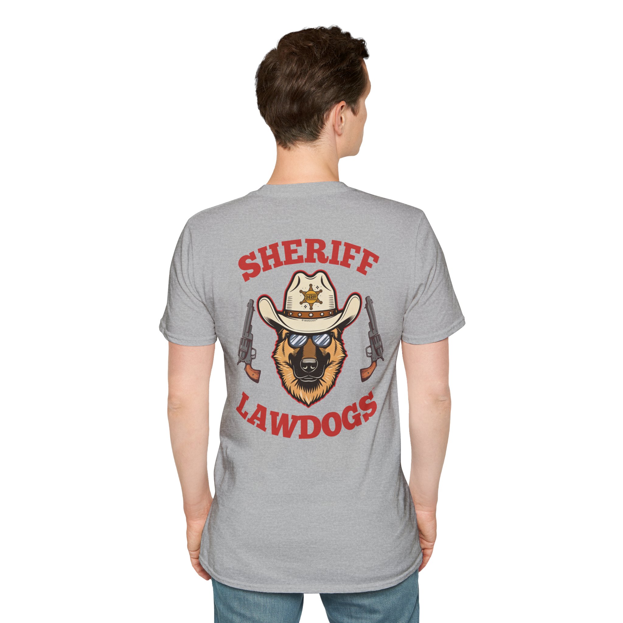 Sheriff Lawdogs T-Shirt — Cowboy Bear Badge Graphic Tee - Image 20