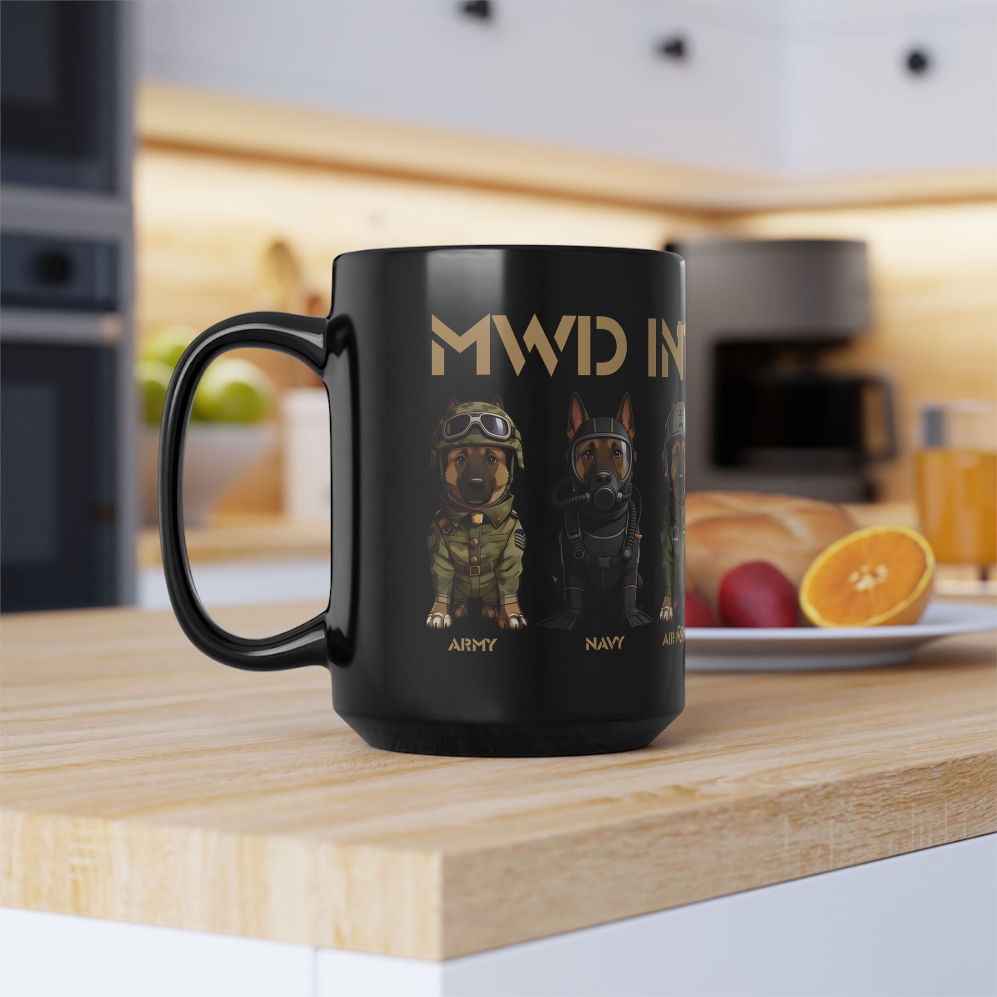 K9s In Training Mug — Military & Space Force Dog Crew 11oz/15oz Black Coffee Cup - Image 8