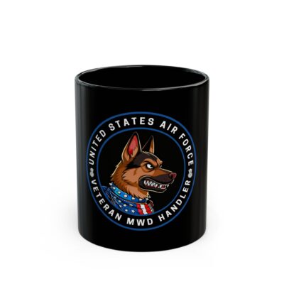 MWD Handler Mug — U.S. Air Force K9 Tribute (Black 11oz/15oz)
