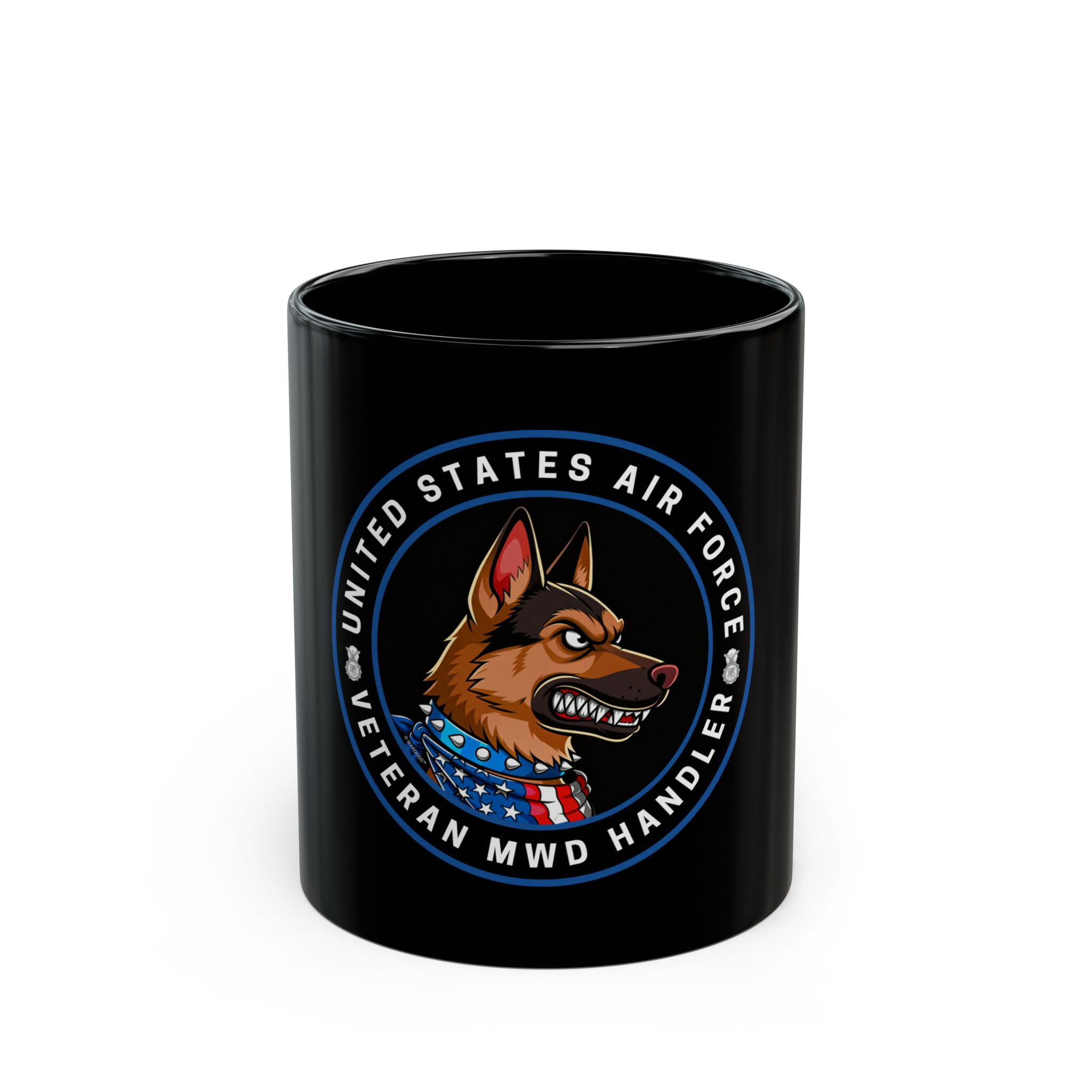 MWD Handler Mug — U.S. Air Force K9 Tribute (Black 11oz/15oz)