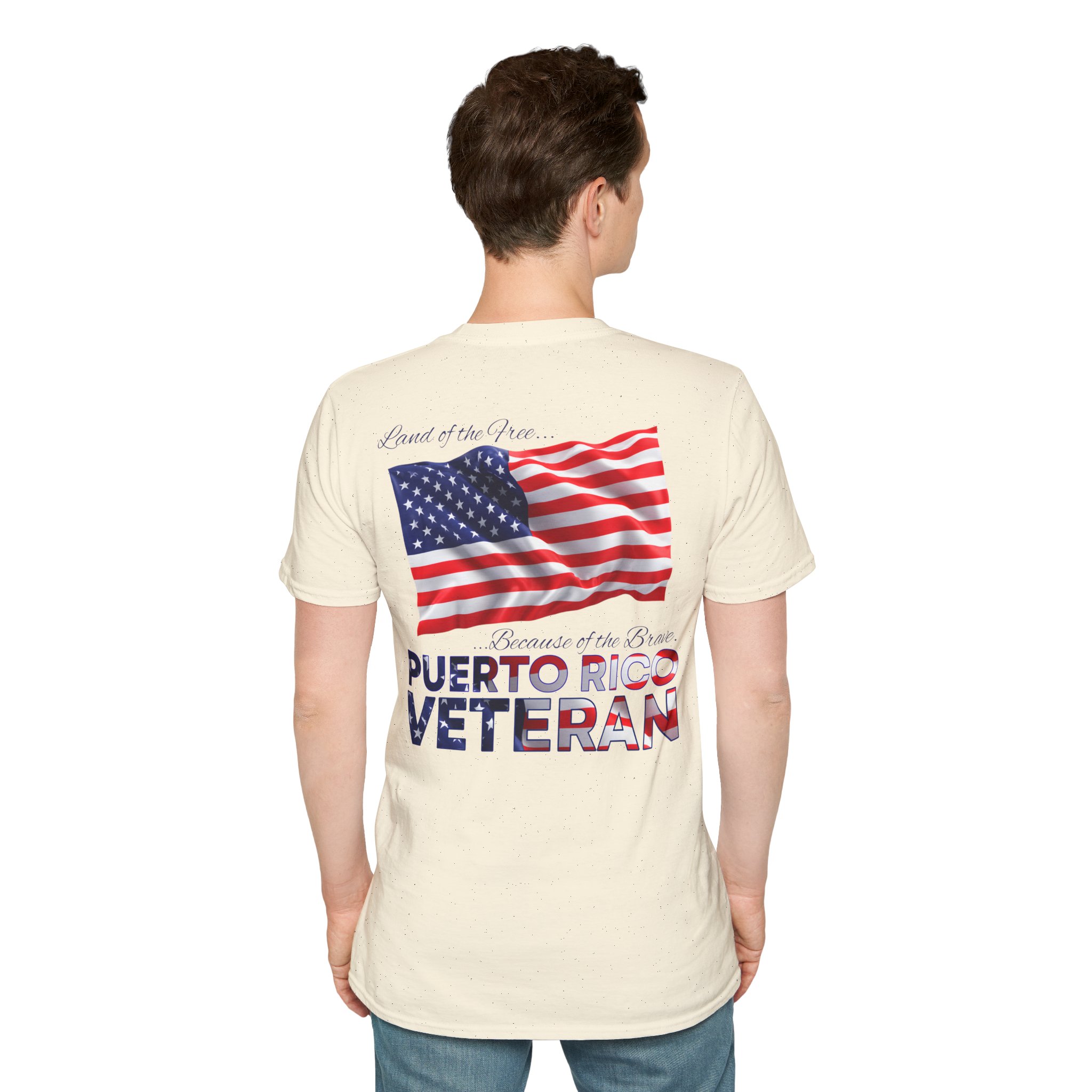 Puerto Rico Veteran T-Shirt — Home of the Brave American Flag Memorial Tee - Image 15