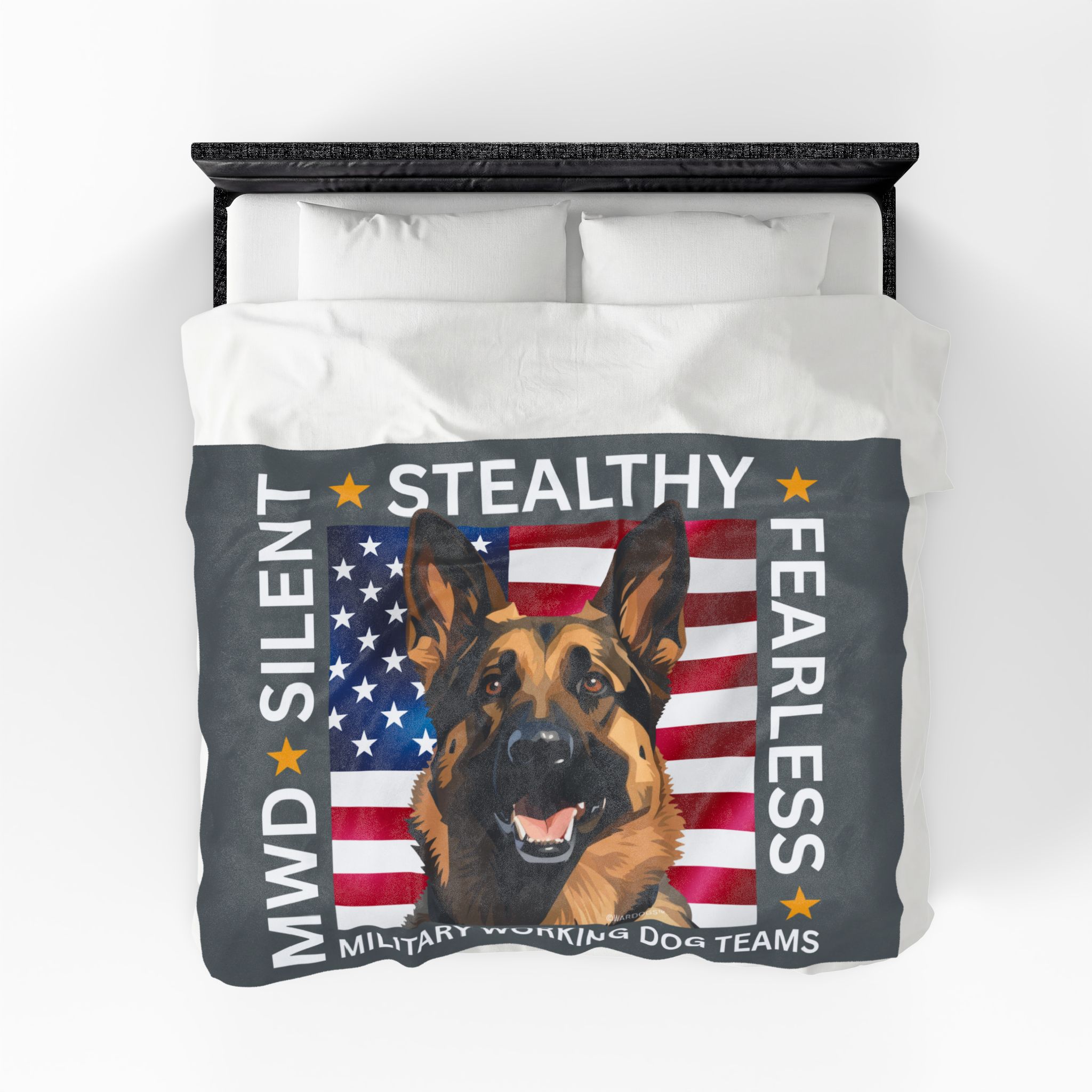Velveteen Blanket - Silent. Stealthy. Fearless. German Shepherd Art. - Image 10