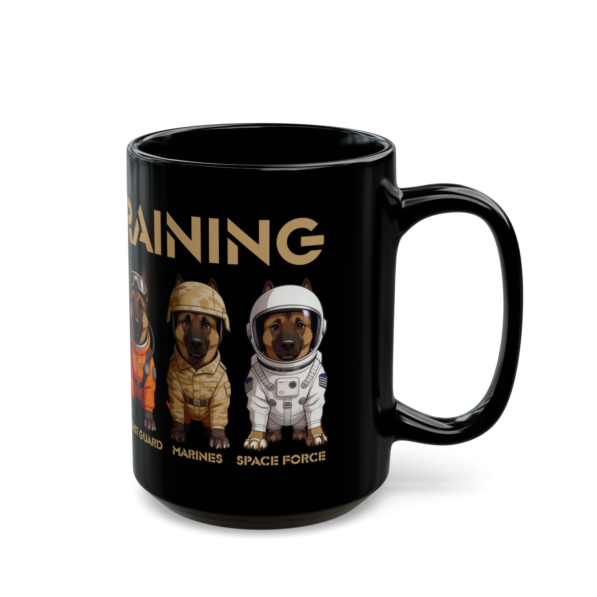 K9s In Training Mug — Military & Space Force Dog Crew 11oz/15oz Black Coffee Cup - Image 6