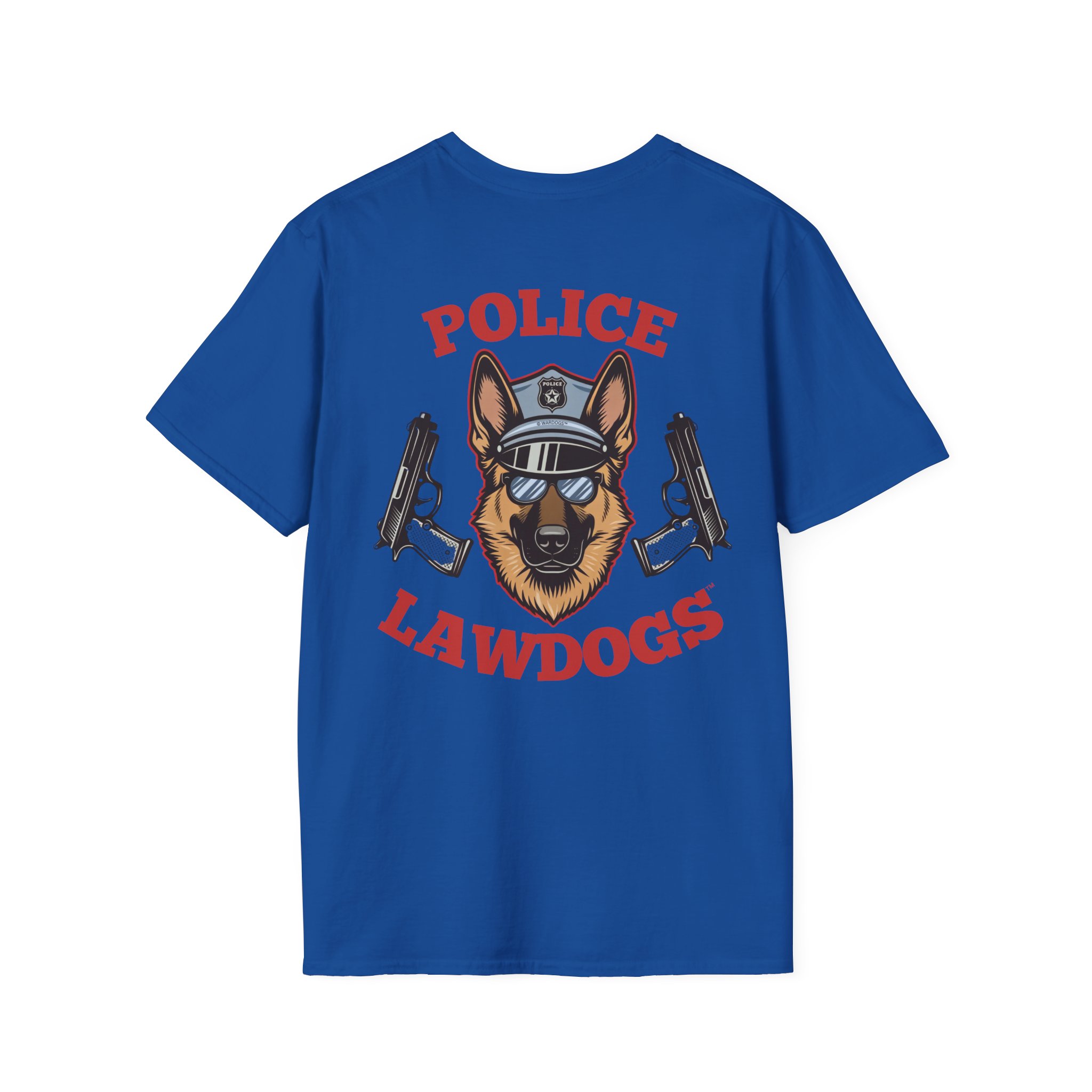 Police Lawdogs T-Shirt – K9 Handler German Shepherd Badge Tee -Back Design - Image 19