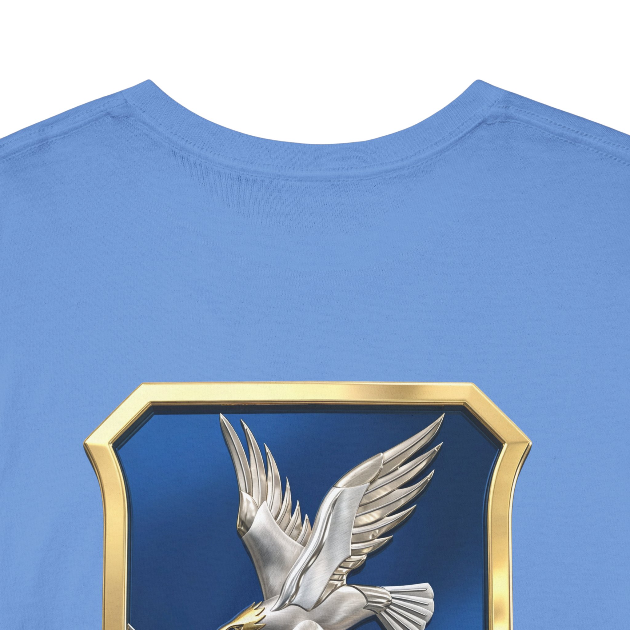 Military Crest T-Shirt — Defensor Fortis Emblem Back Print - Image 34