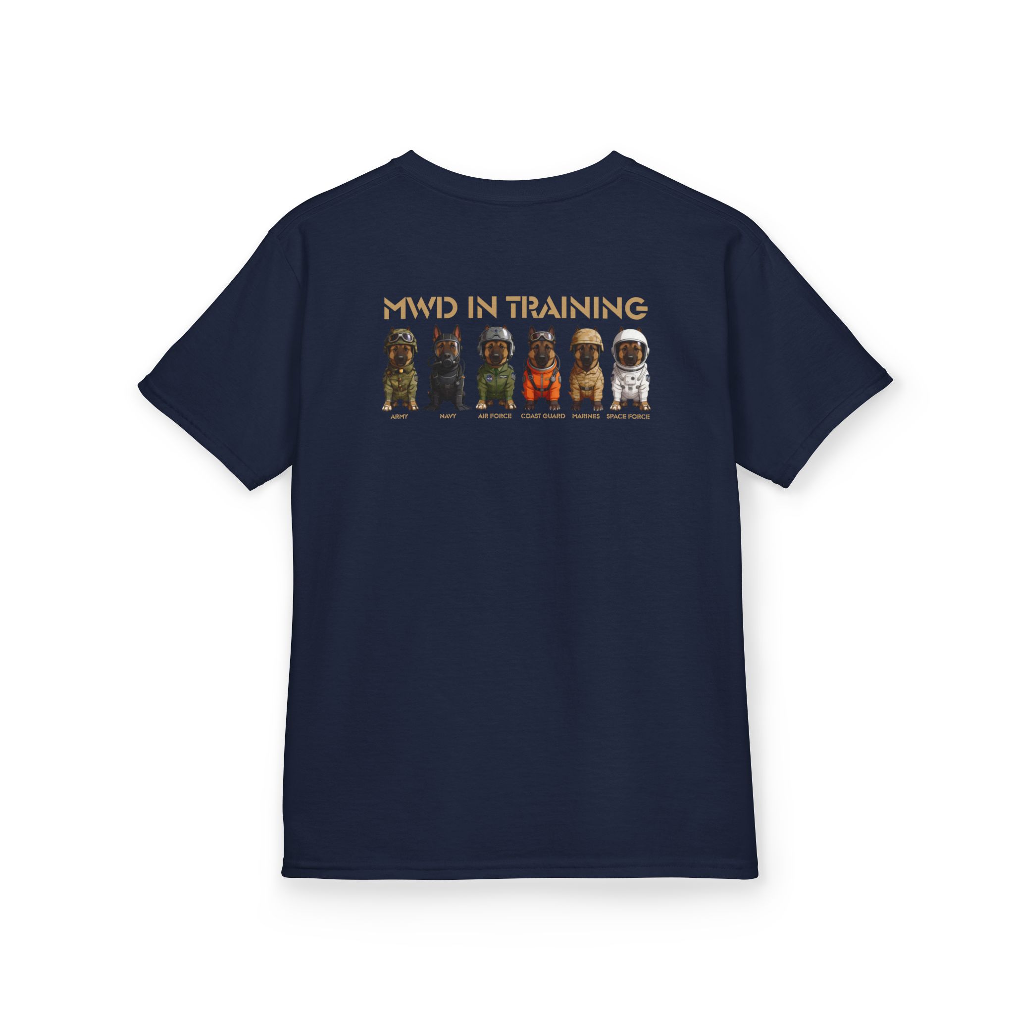 Kids Tee — 'MWD In Training' Cute Puppy Lineup Shirt - Image 9