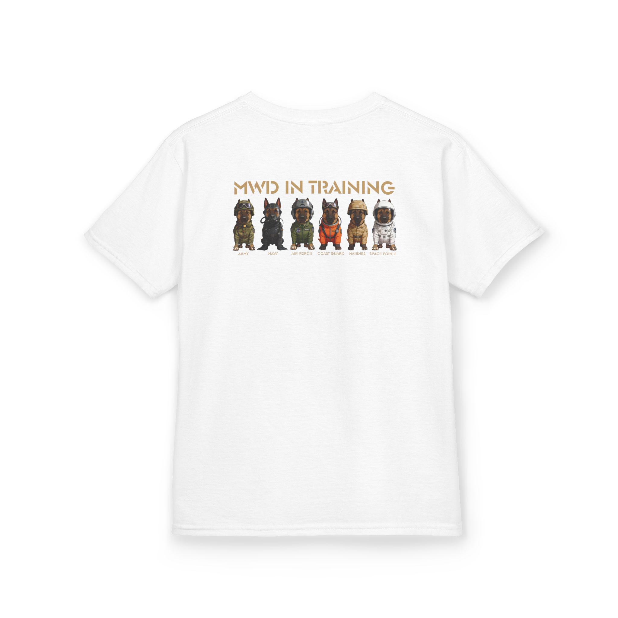 Kids Tee — 'MWD In Training' Cute Puppy Lineup Shirt