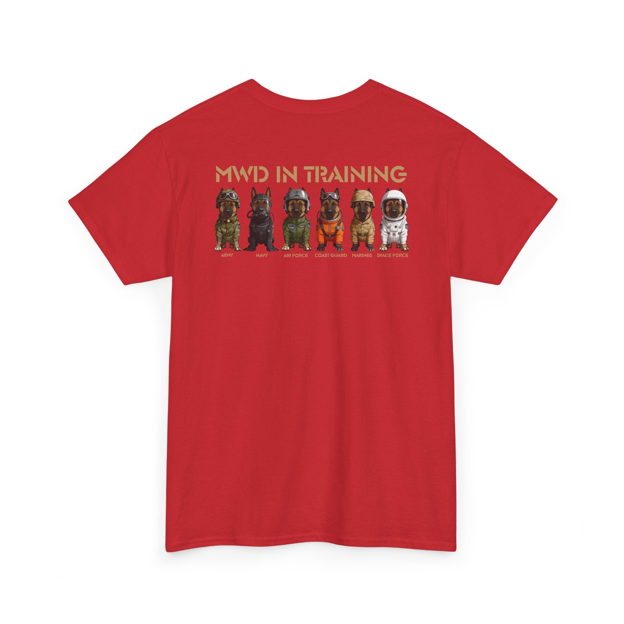 MWD In Training Tee — Military Working Dog Puppy Lineup T‑Shirt - Image 38