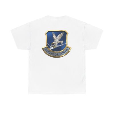 Military Crest T-Shirt — Defensor Fortis Emblem Back Print