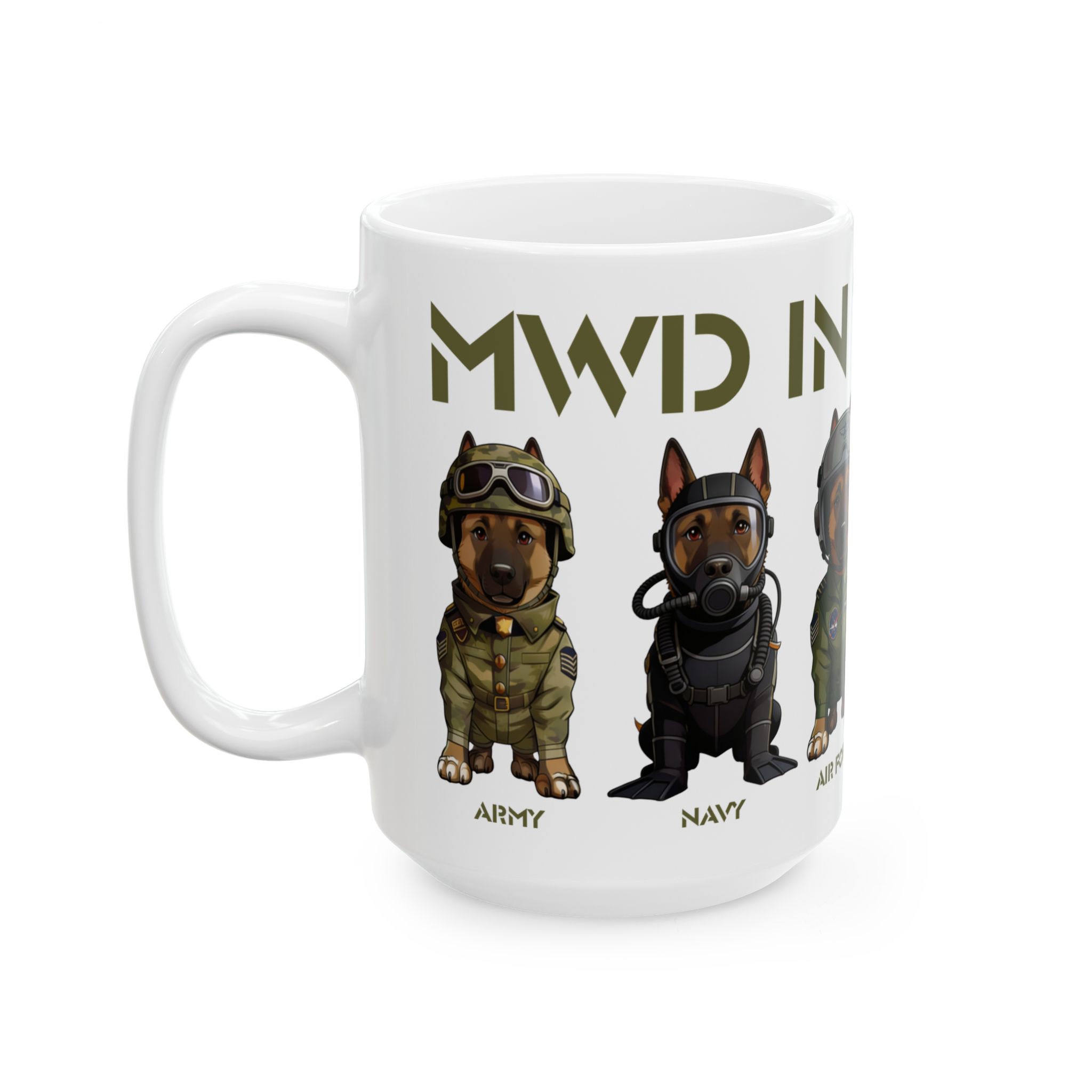 Military Working Dogs Ceramic Mug — K9s in Training Design (11oz & 15oz) - Image 7
